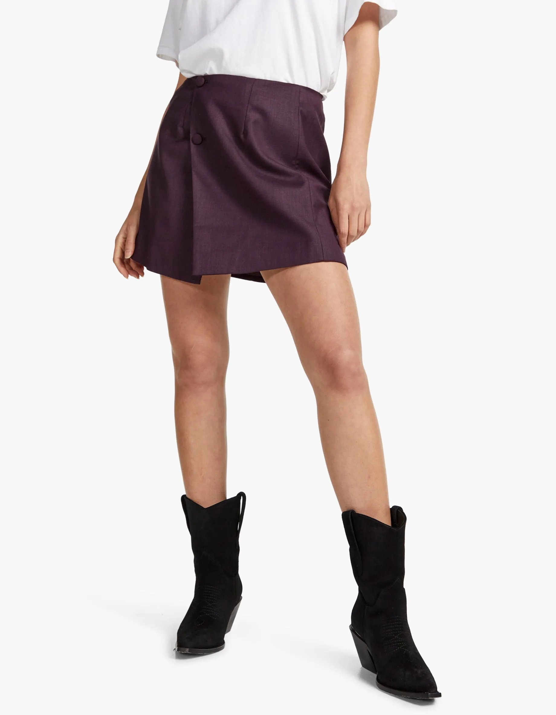 003 Skirt - Aubergine