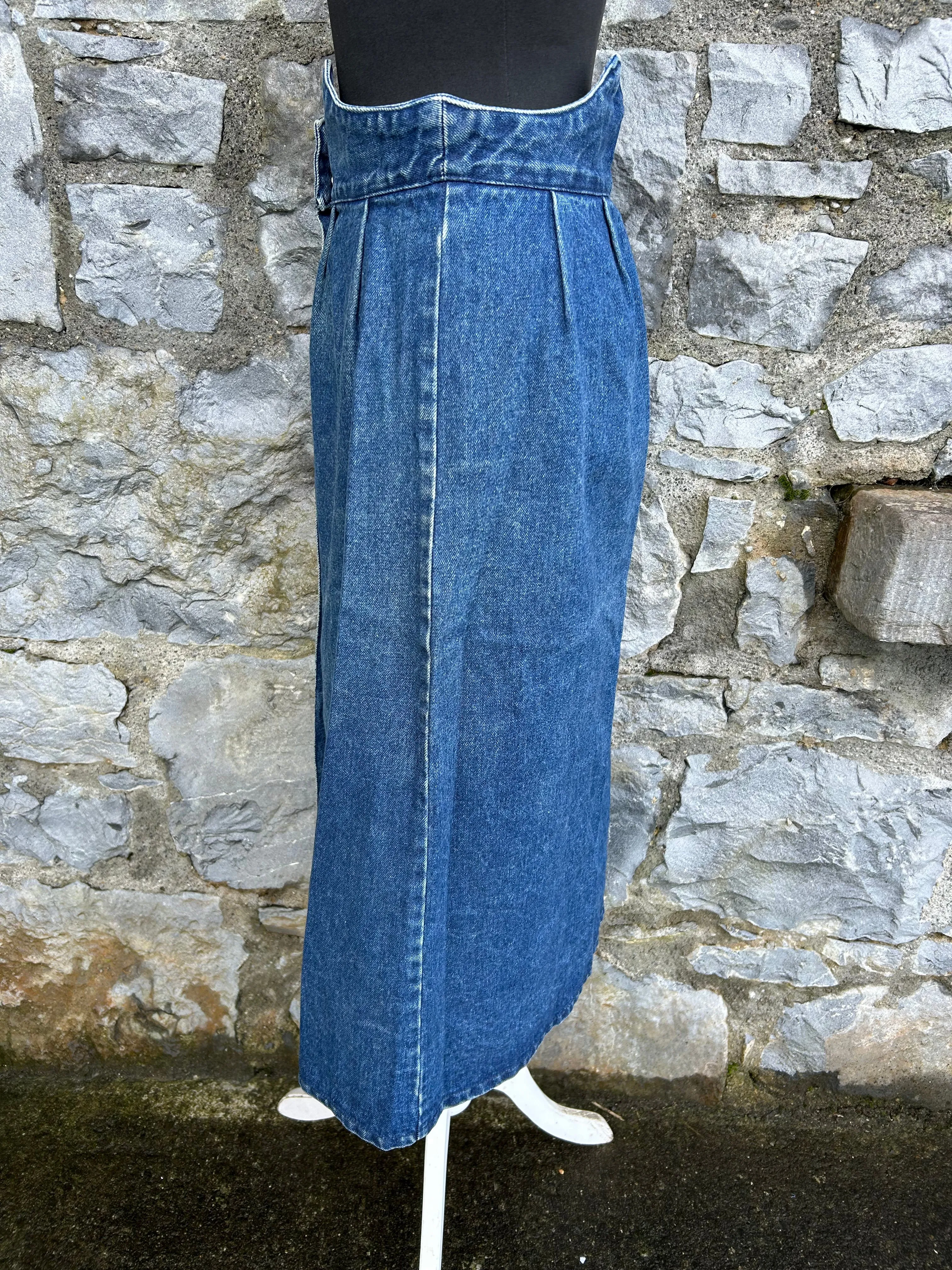 80s midi denim skirt uk 10