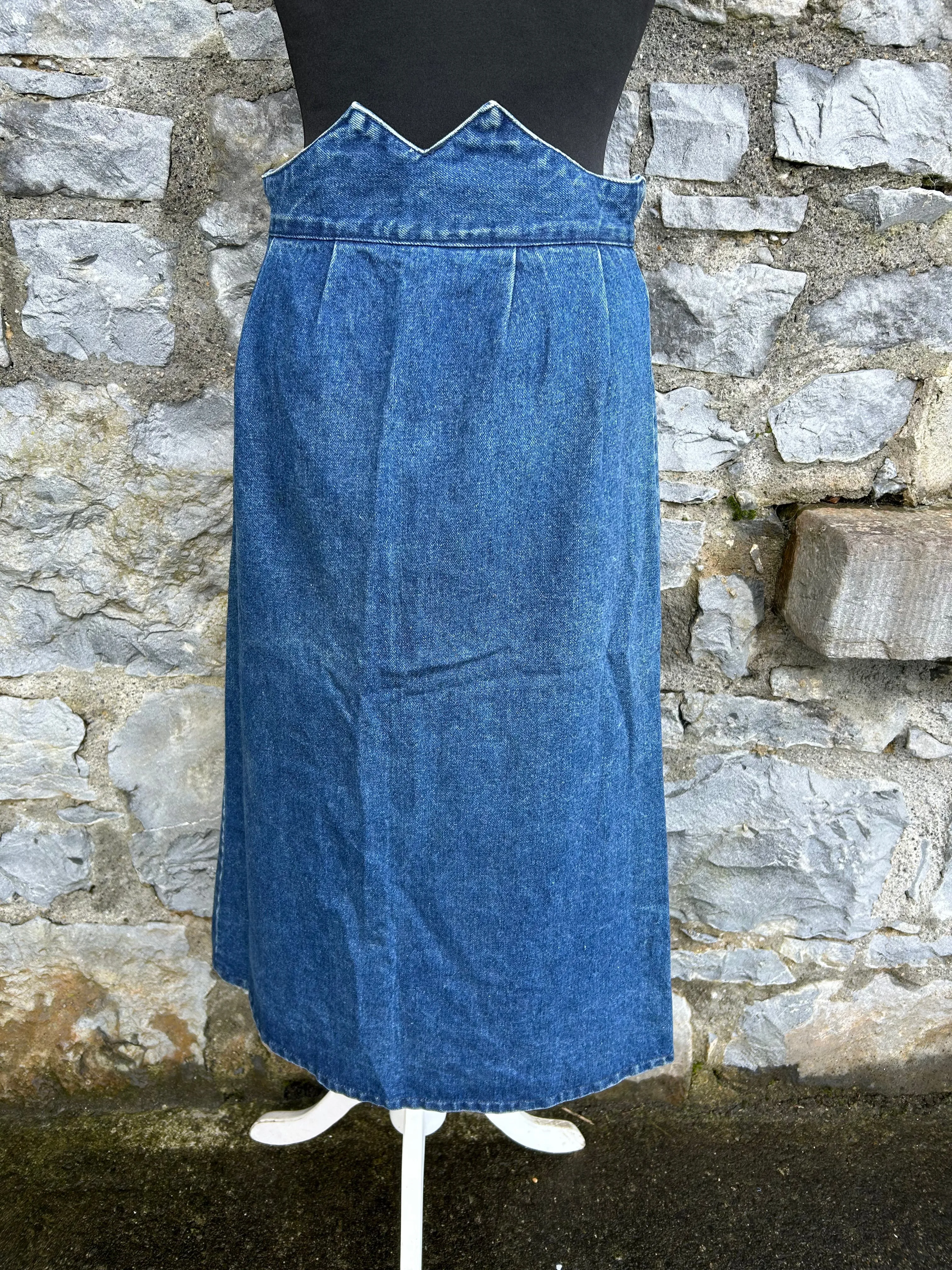 80s midi denim skirt uk 10