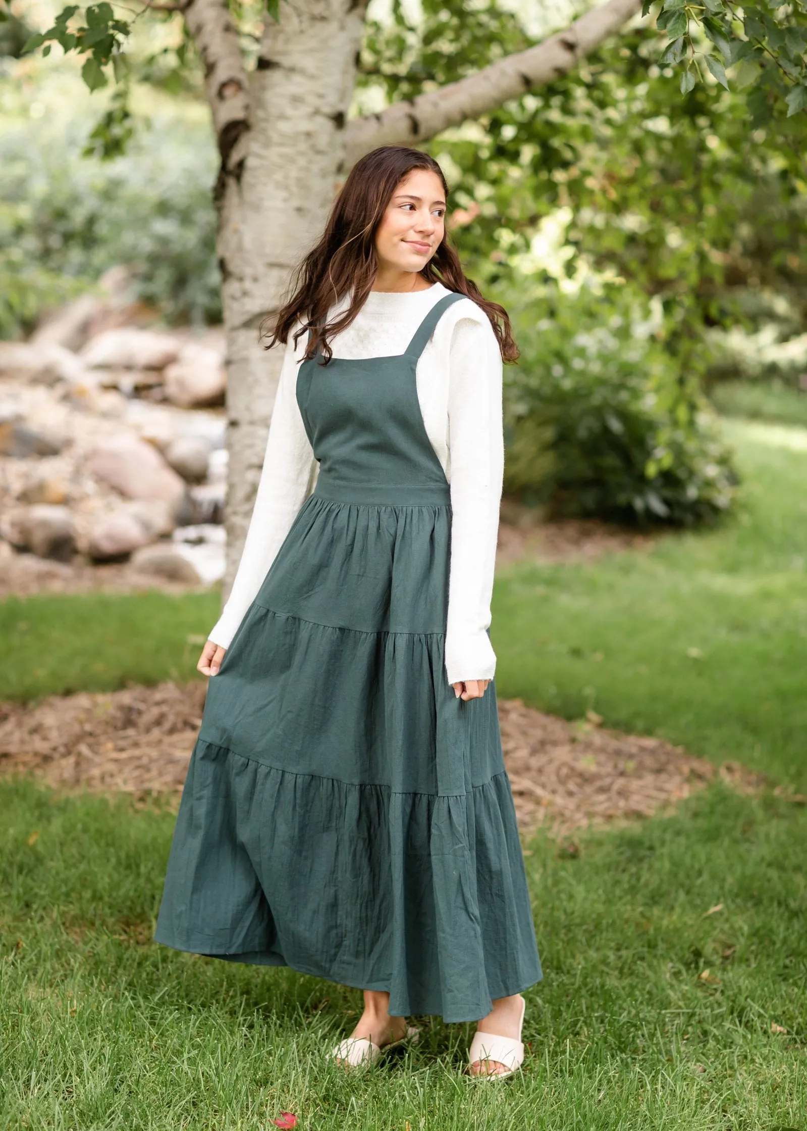 Adjustable Strap Overall Tiered Maxi Dress - FINAL SALE