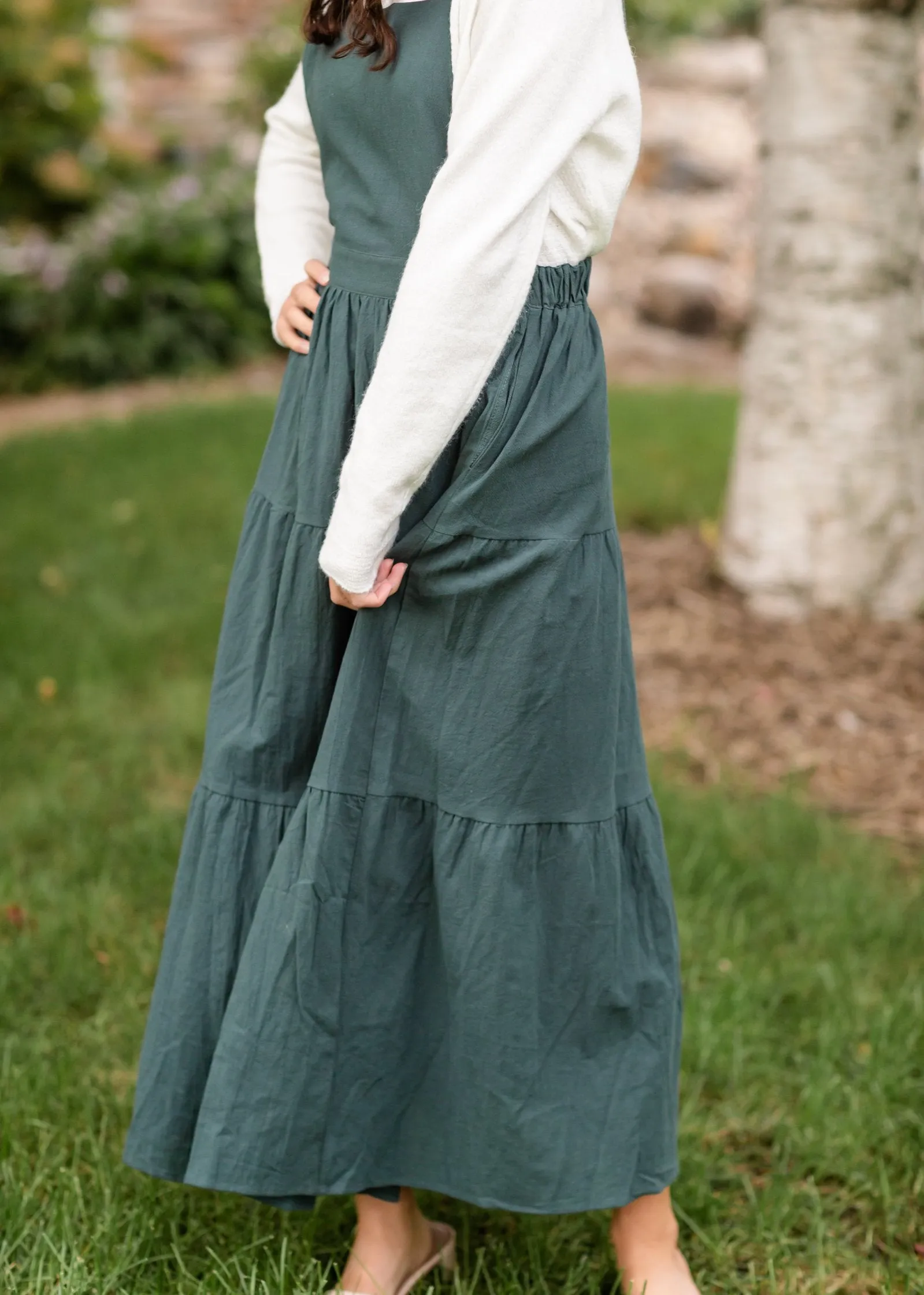 Adjustable Strap Overall Tiered Maxi Dress - FINAL SALE