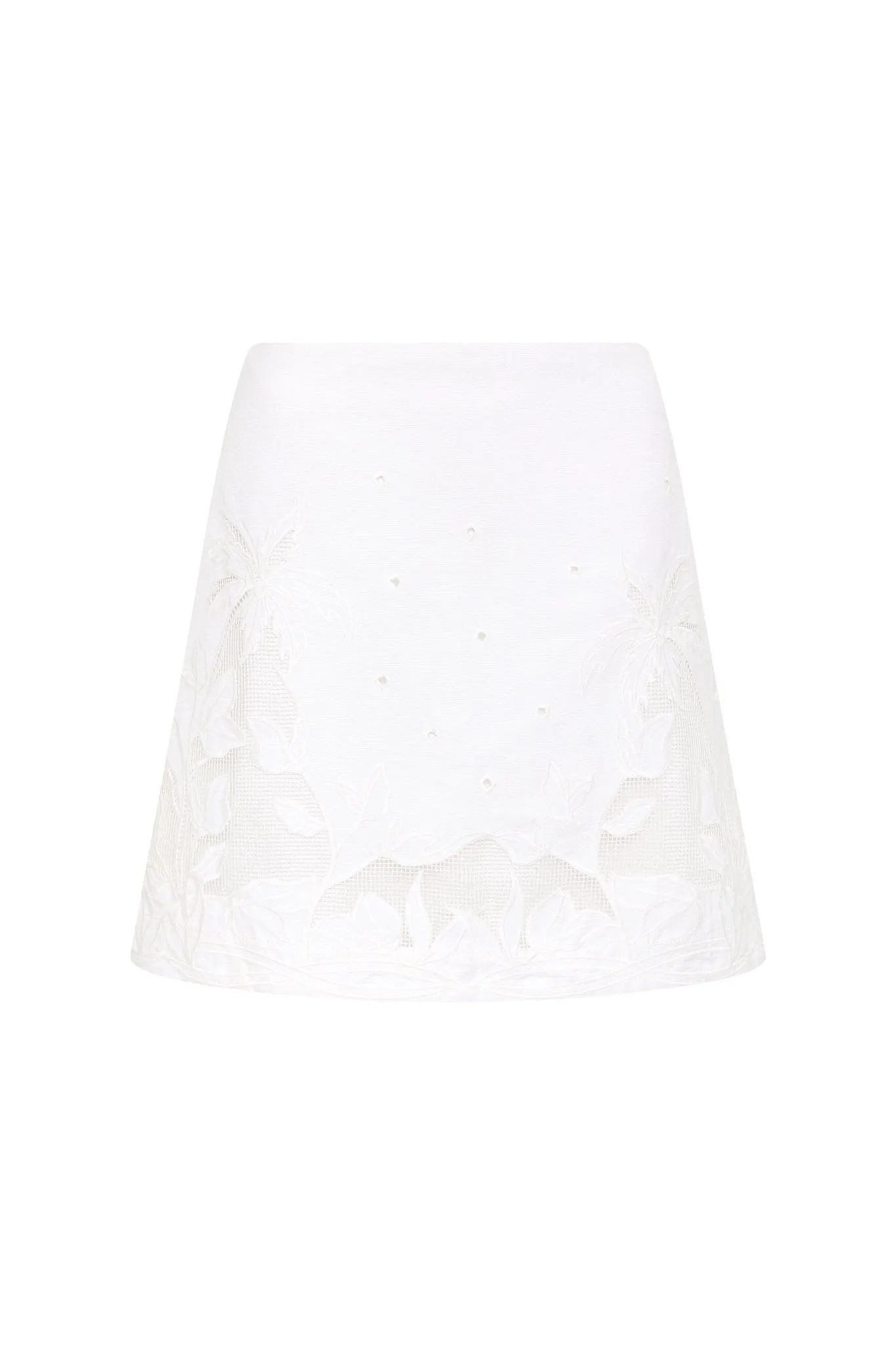 Agua Embroidered Mini Skirt