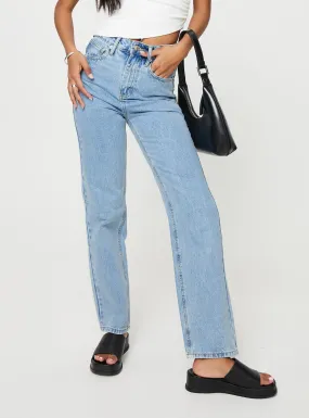 Alexanderson Straight Leg Jeans Light Wash Denim