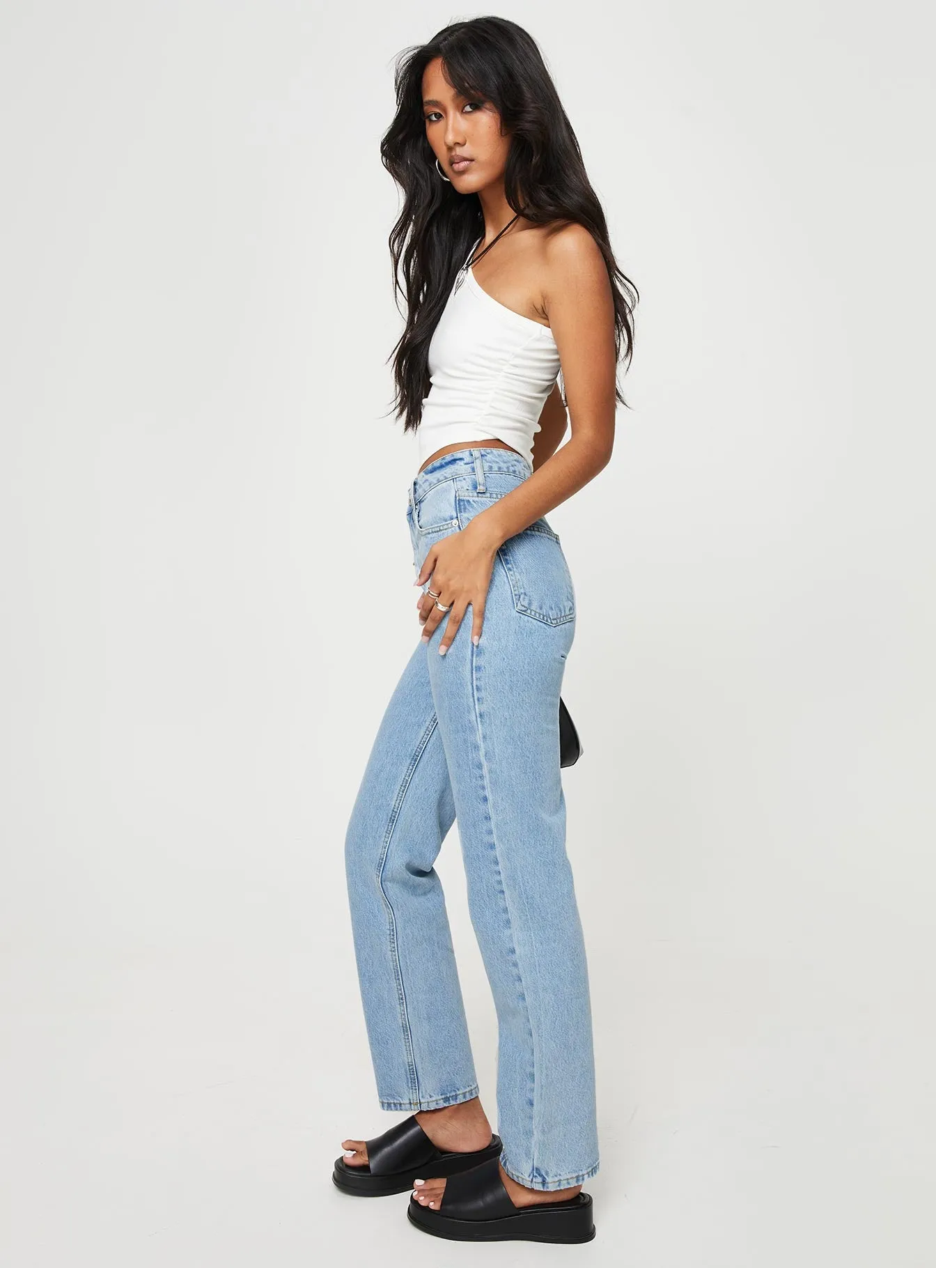 Alexanderson Straight Leg Jeans Light Wash Denim