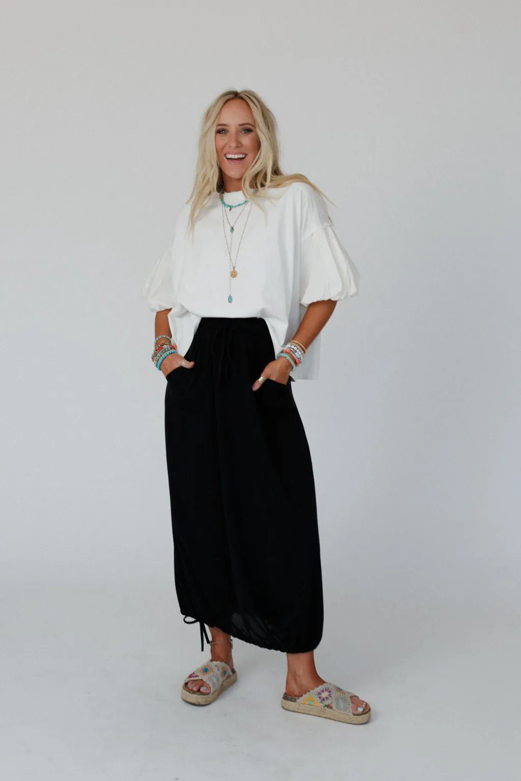 All In Drawstring Maxi Skirt - Jet Black