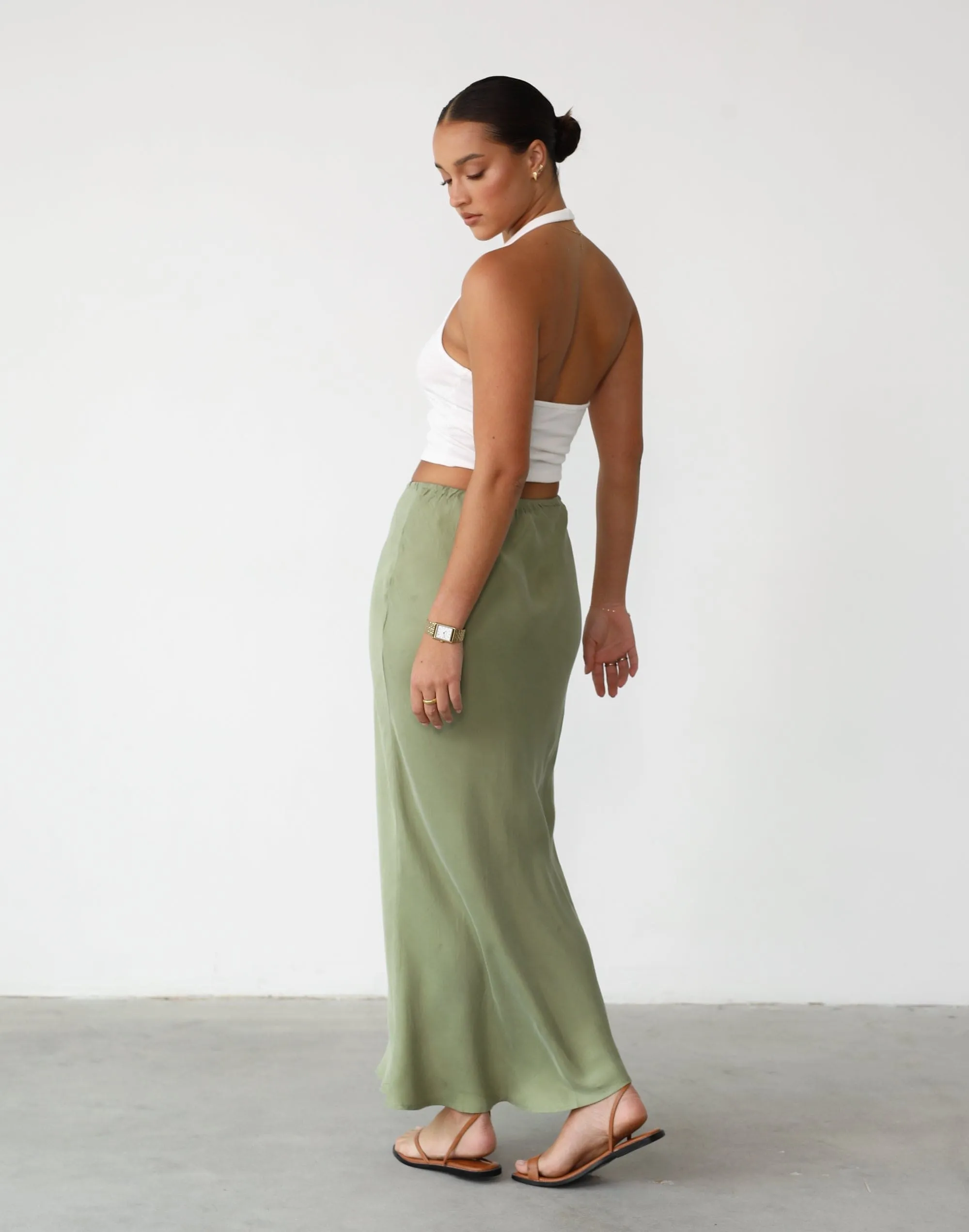 Amalie Maxi Skirt (Pistachio)