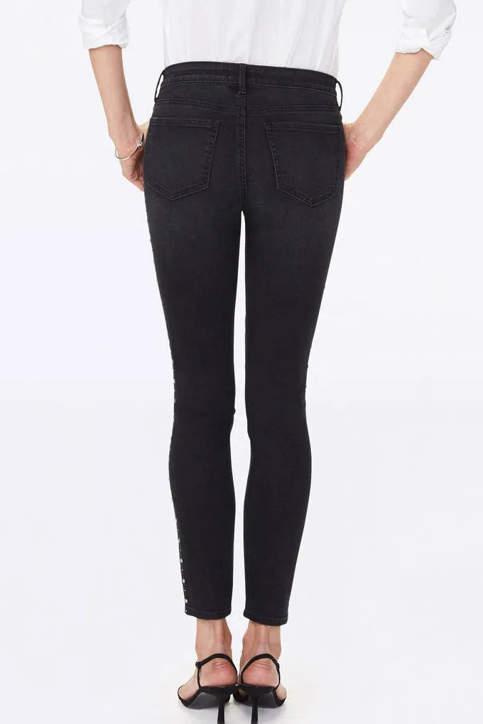 Ami Skinny Jeans With Studded Side Seams