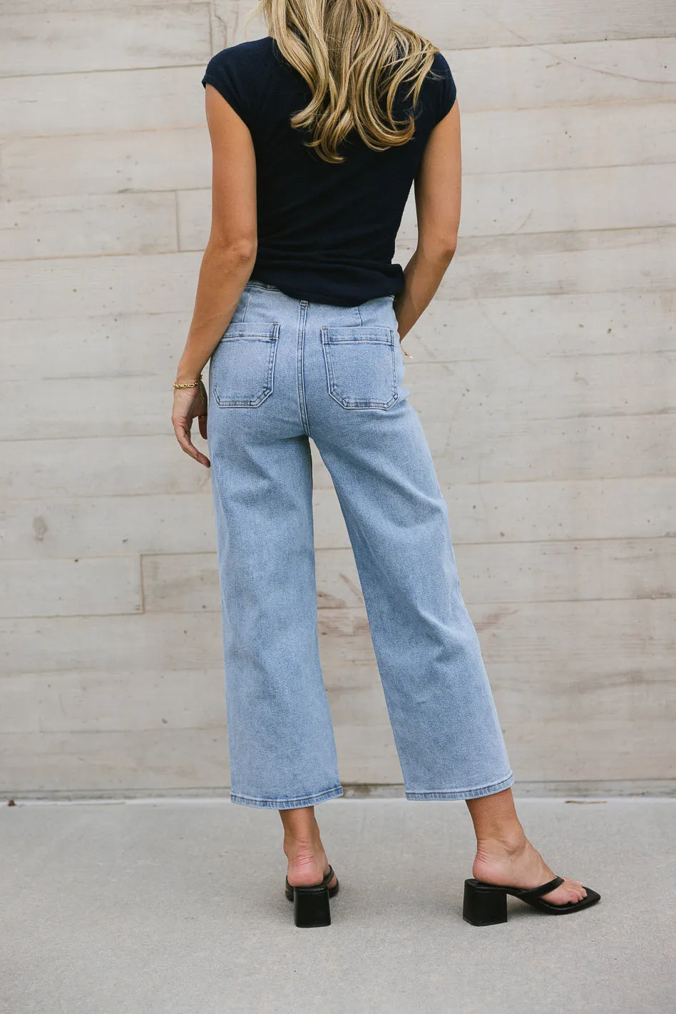 Amiri Wide Leg Jeans in Light Wash