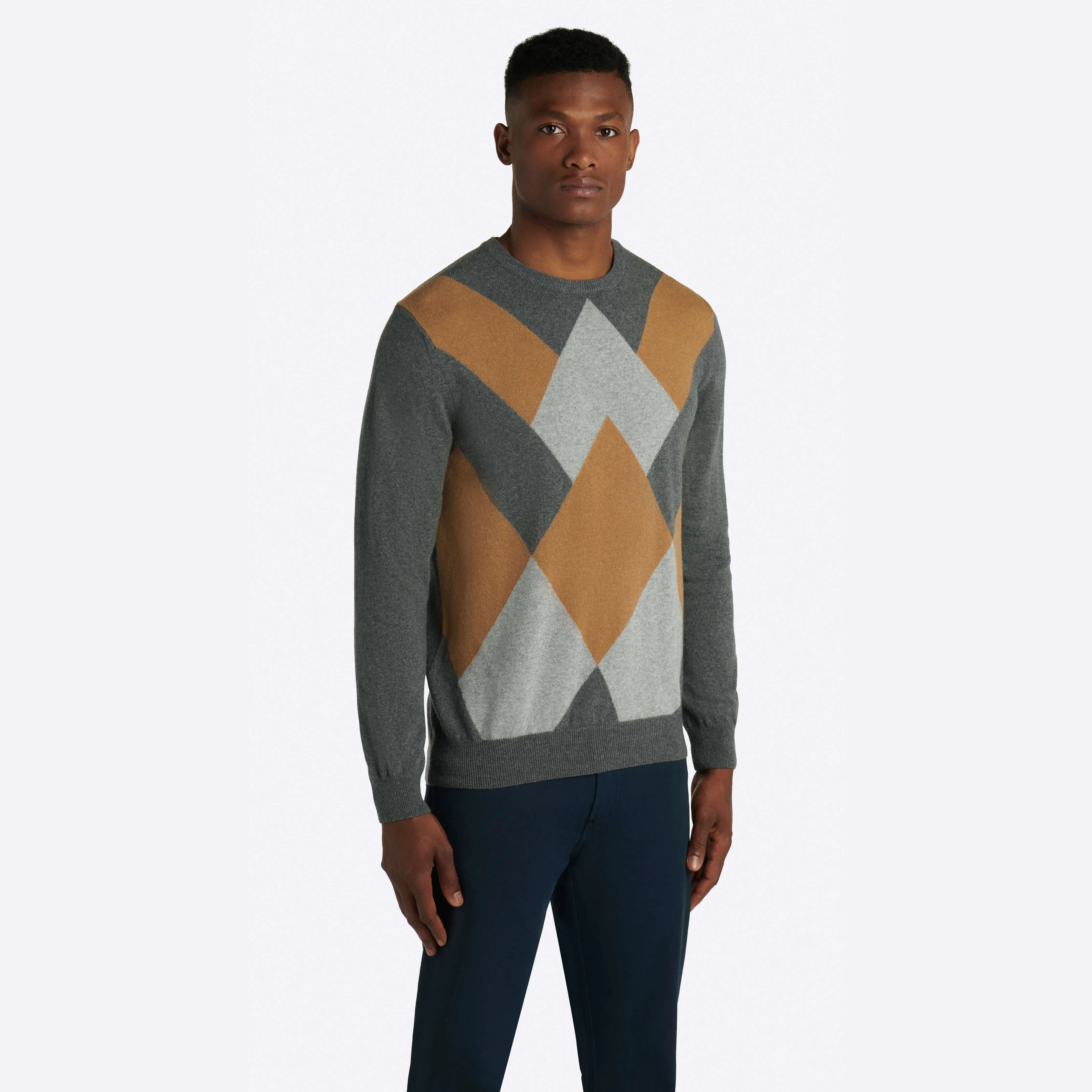 Argyle Crew Neck Sweater