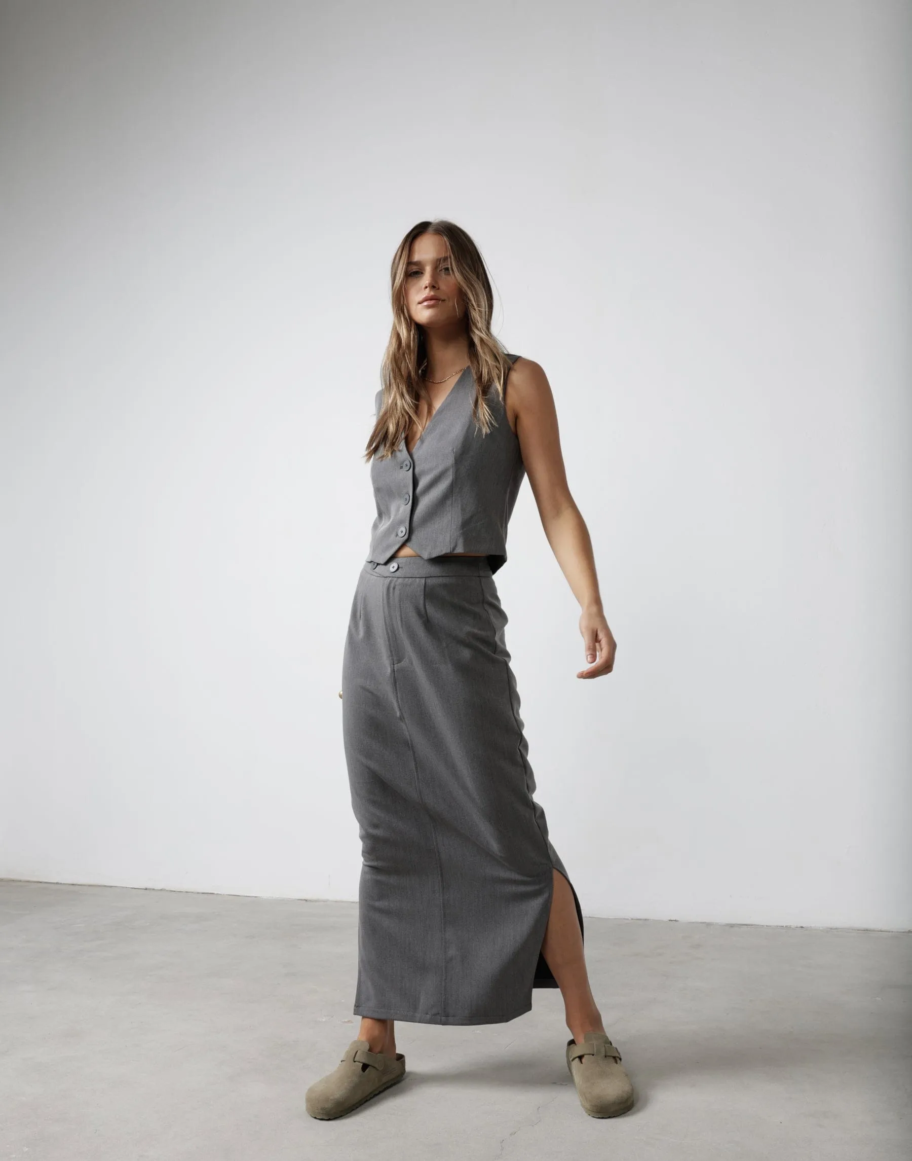 Astylar Maxi Skirt (Grey)