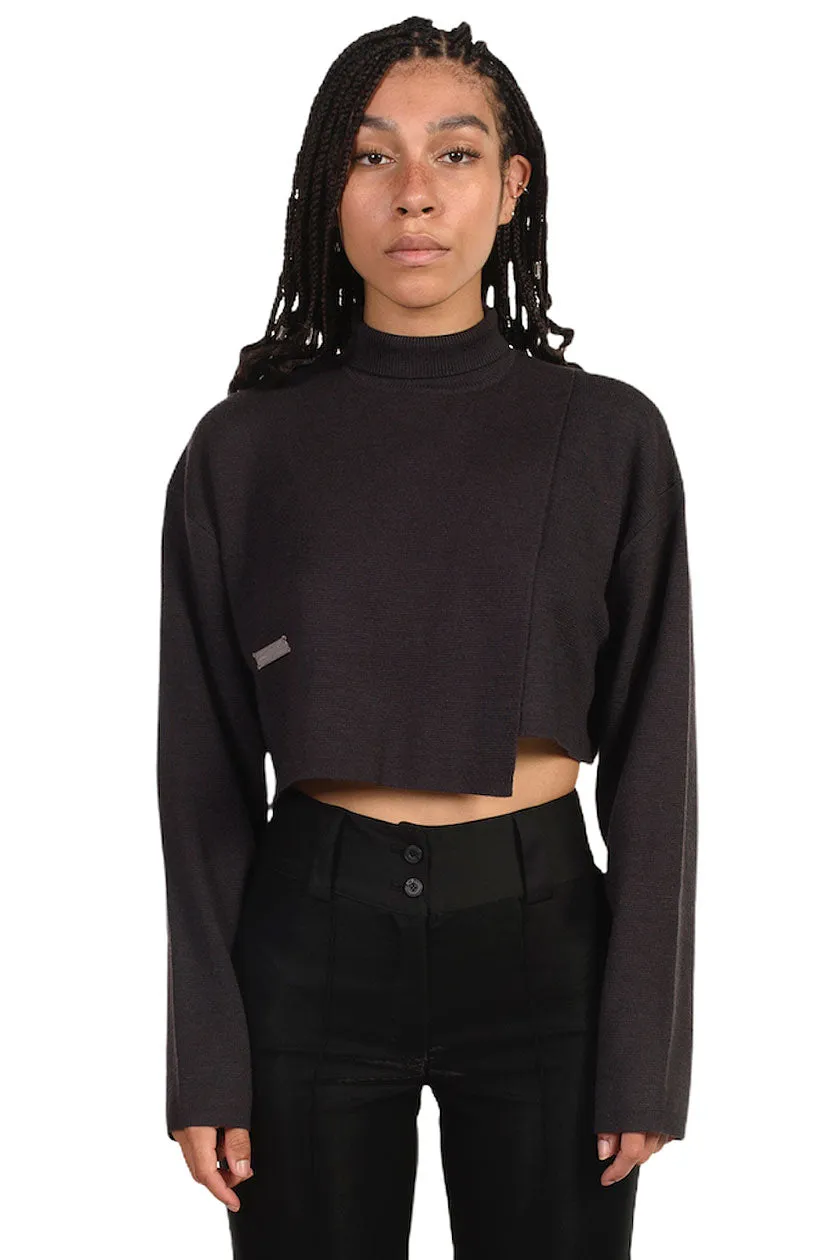 Asymmetrical Turtleneck Sweater