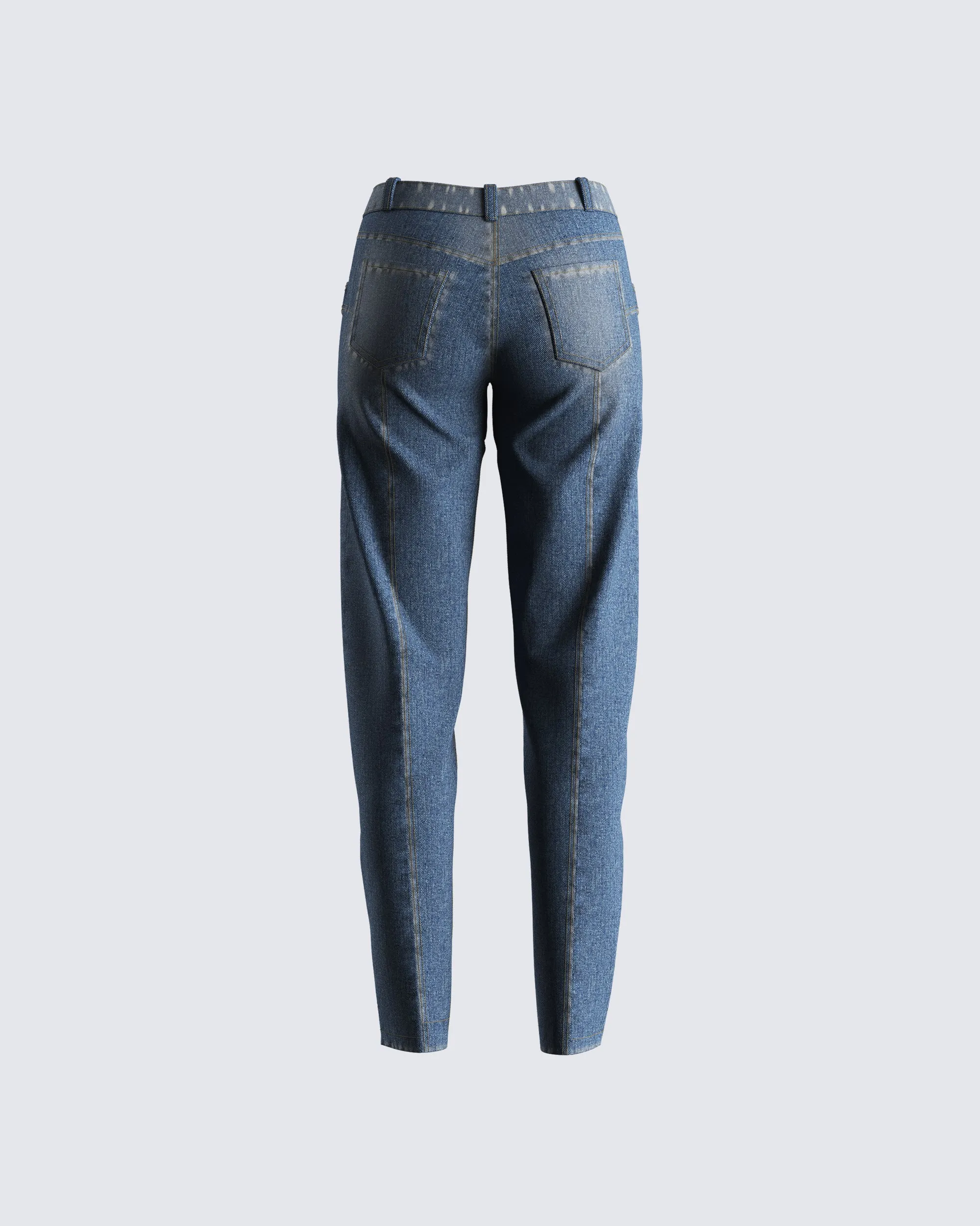 Audrey Blue Mid Rise Jeans