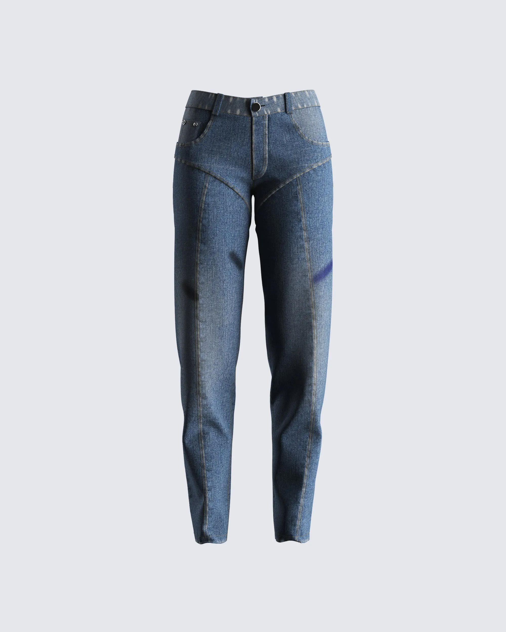 Audrey Blue Mid Rise Jeans