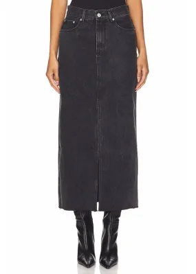 Avani Denim Skirt - Washed Black