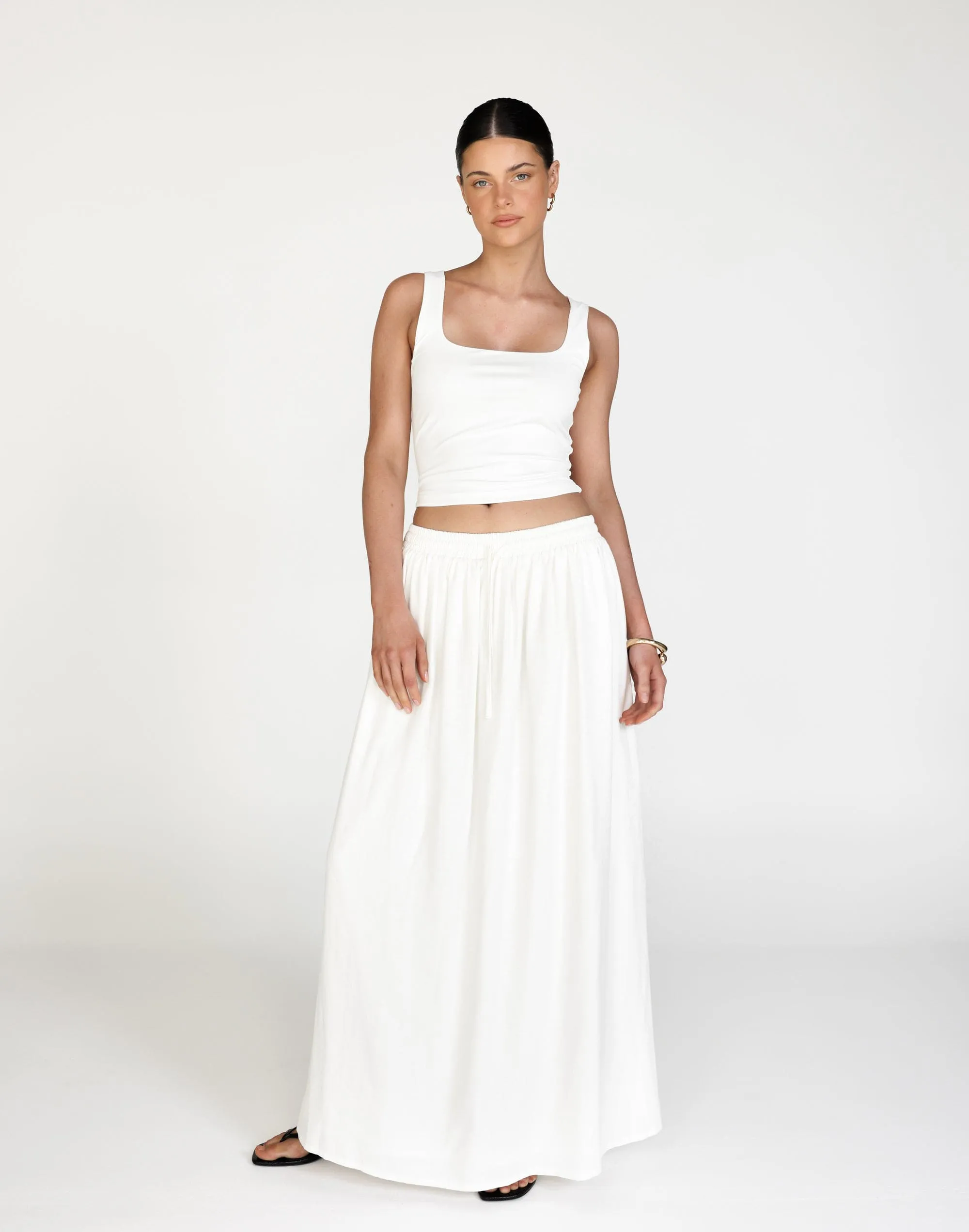 Aviana Maxi Skirt (White)