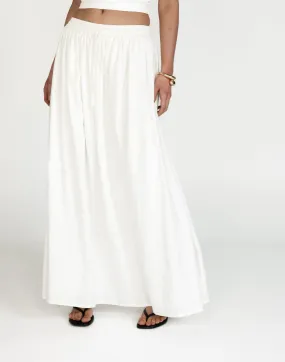 Aviana Maxi Skirt (White)