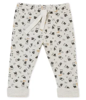 Baby Beige Printed Trousers