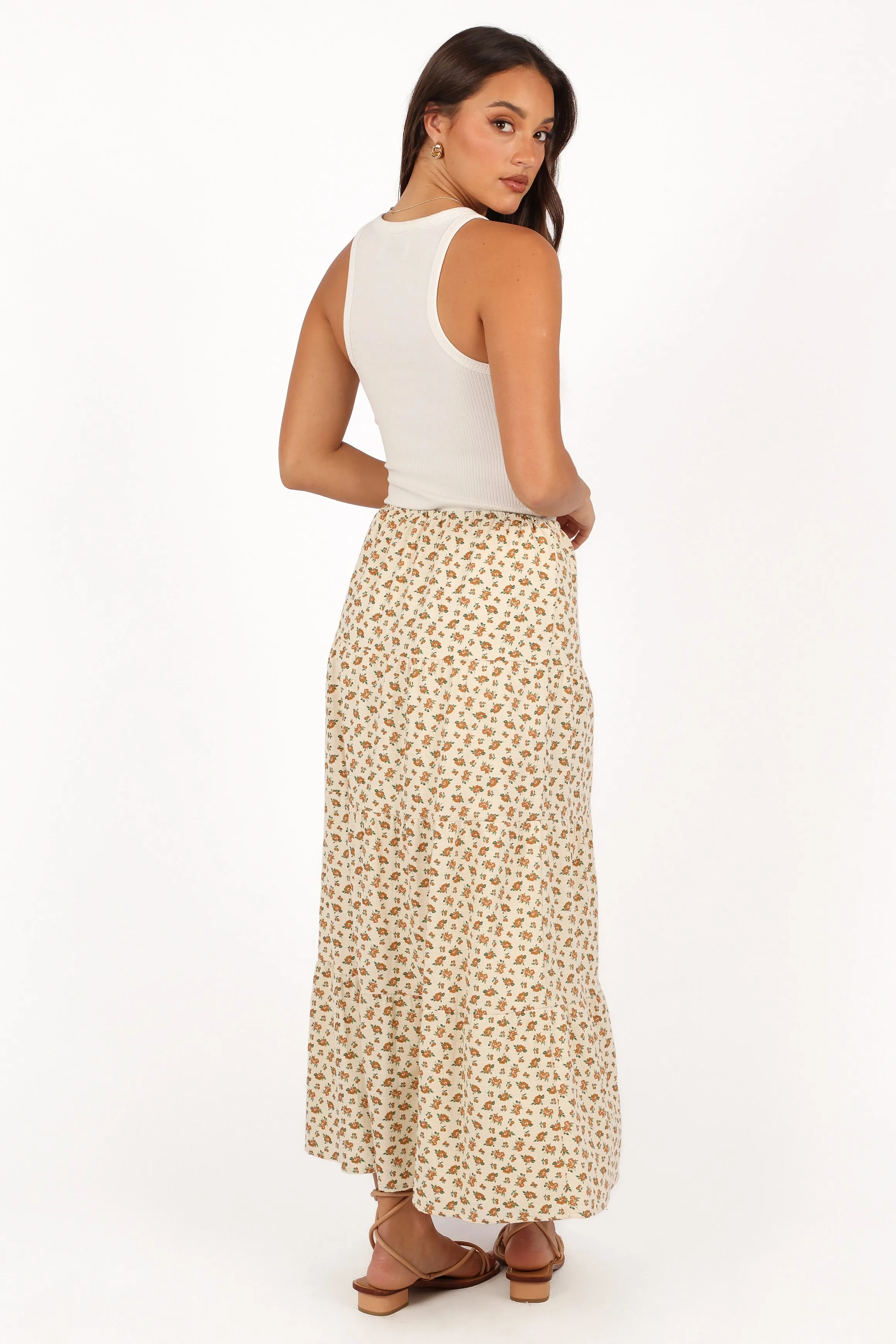 Bailey Tiered Maxi Skirt - Yellow