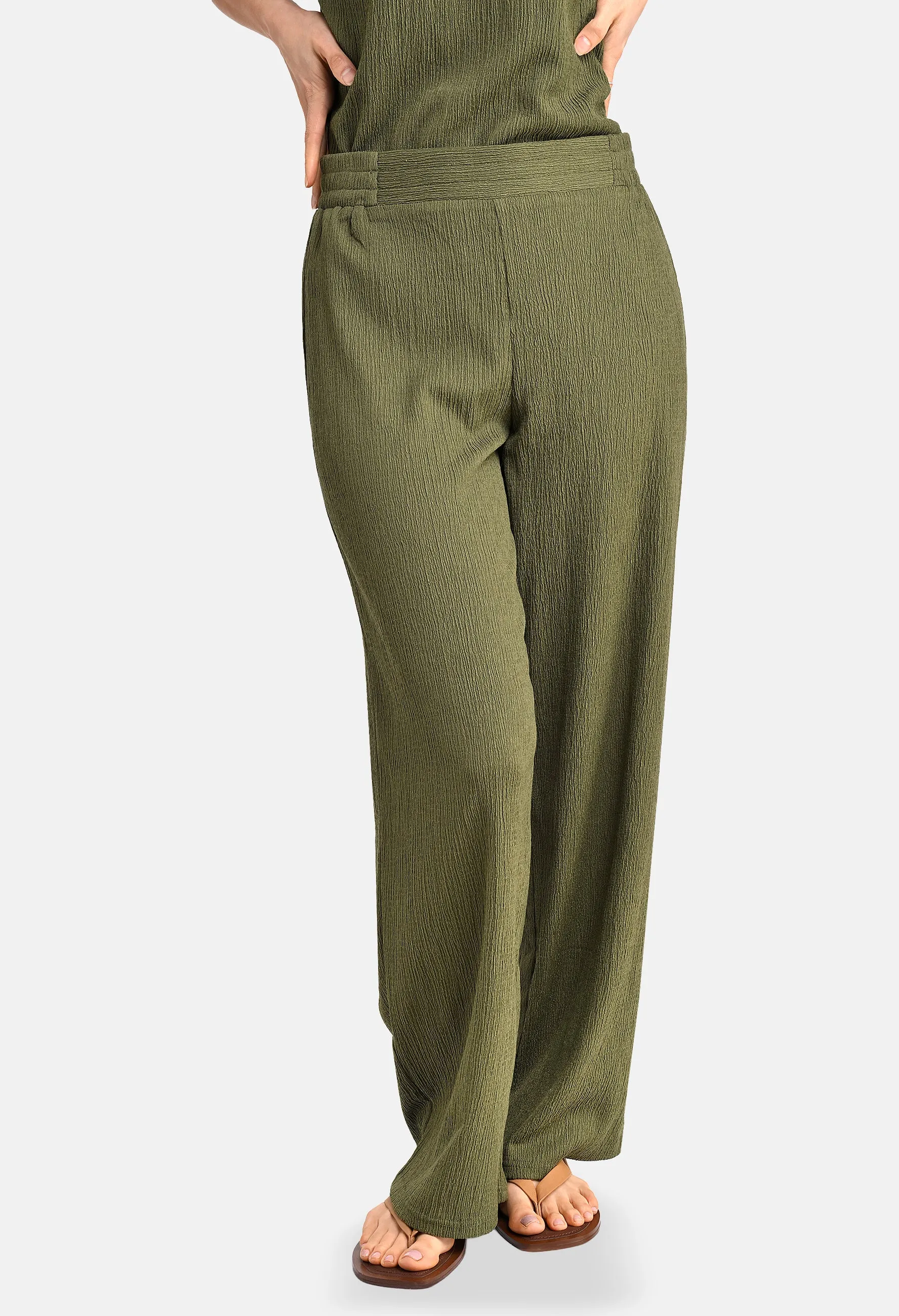 Bark Crepe Trousers-1