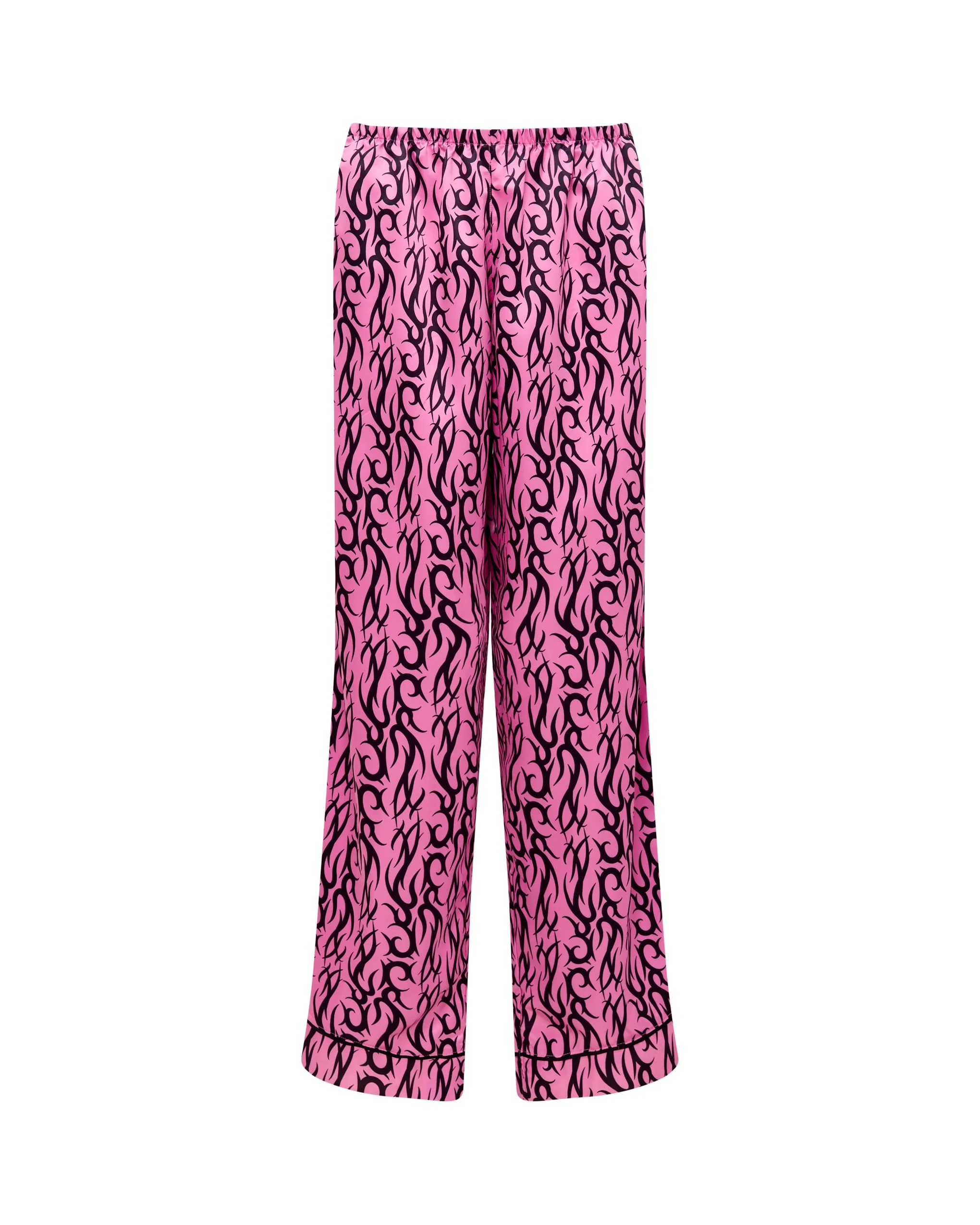 BB x Ashley Williams Tattoo Print Luxury Satin Trousers