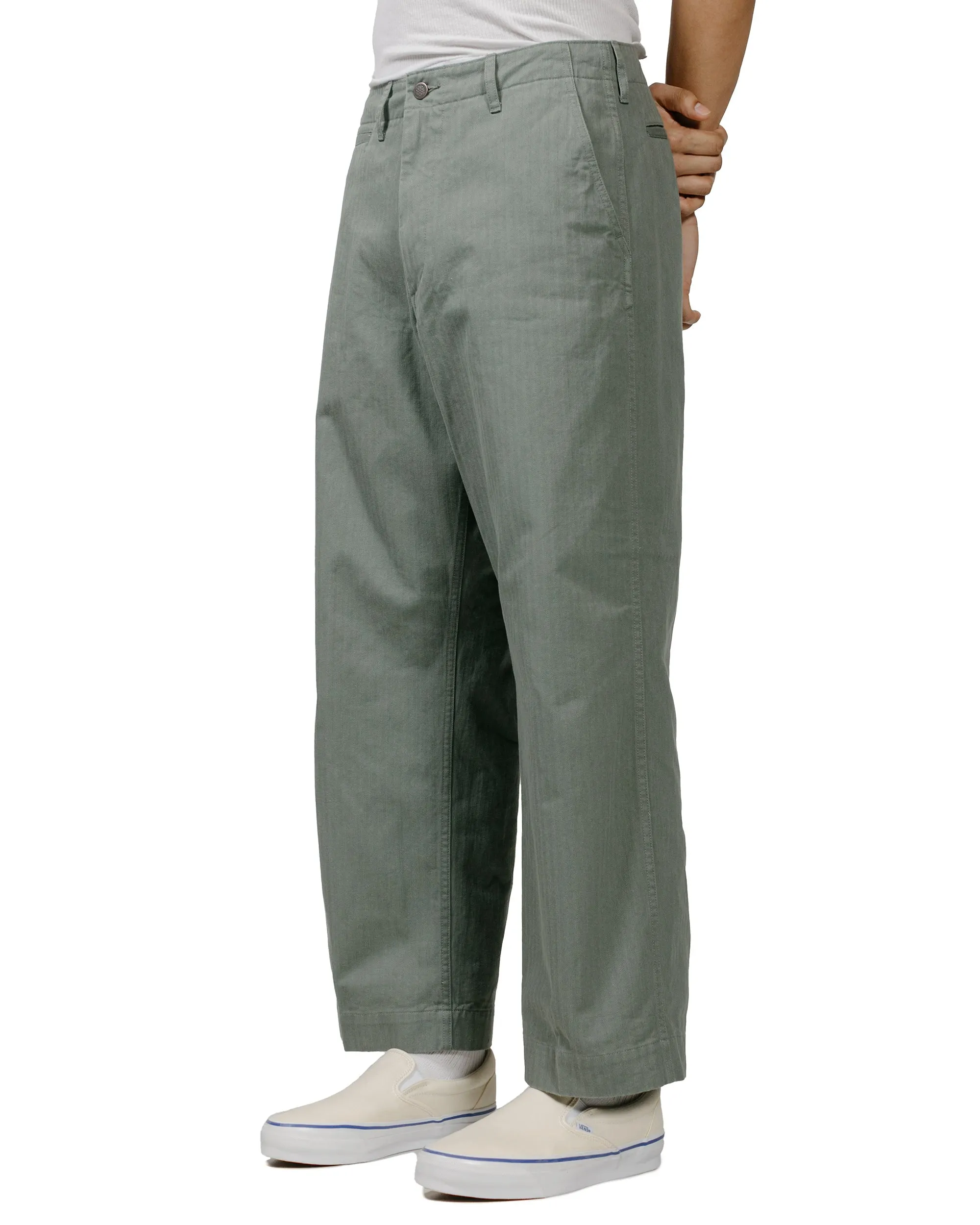 Beams Plus MIL Trousers Herringbone Sage