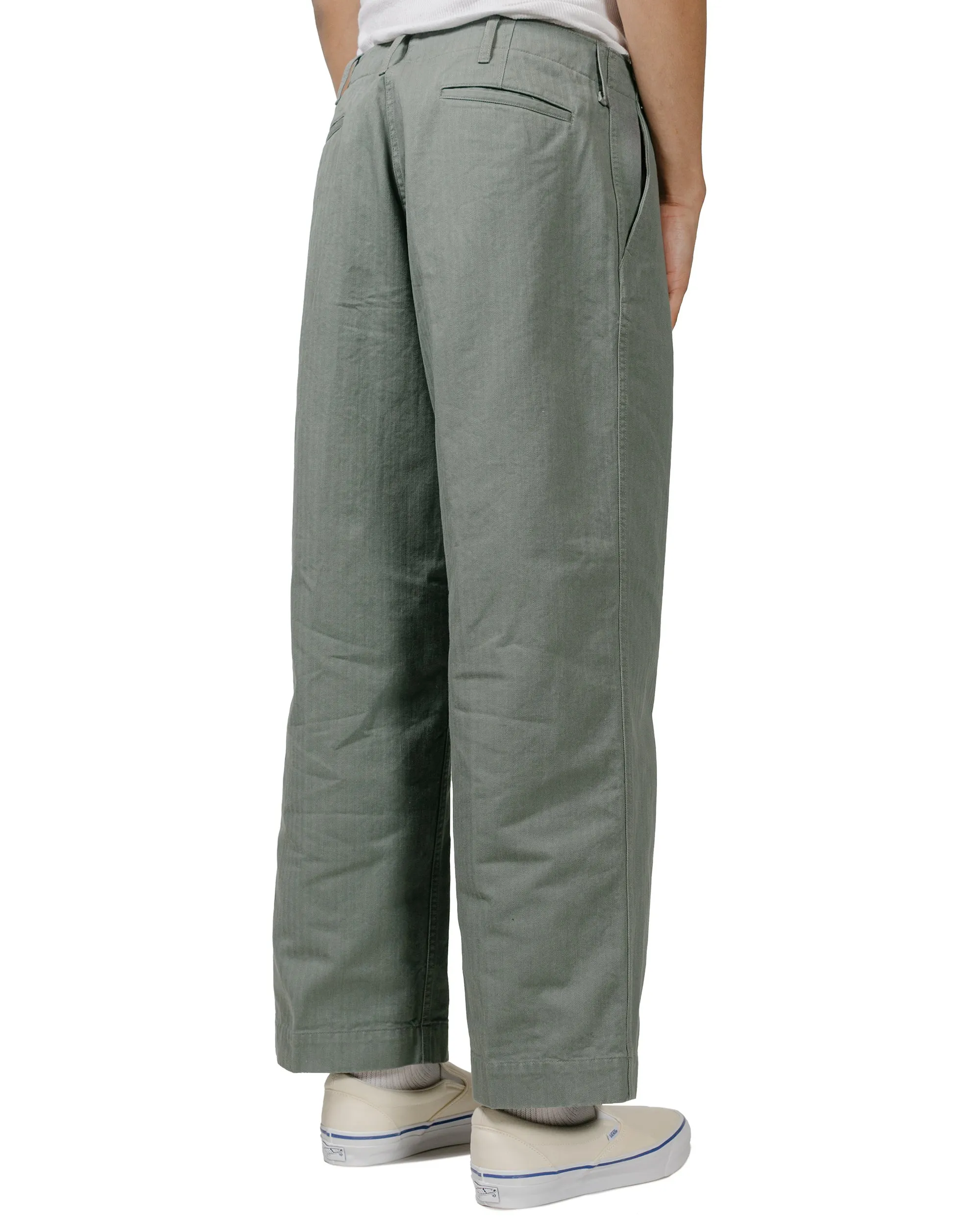 Beams Plus MIL Trousers Herringbone Sage