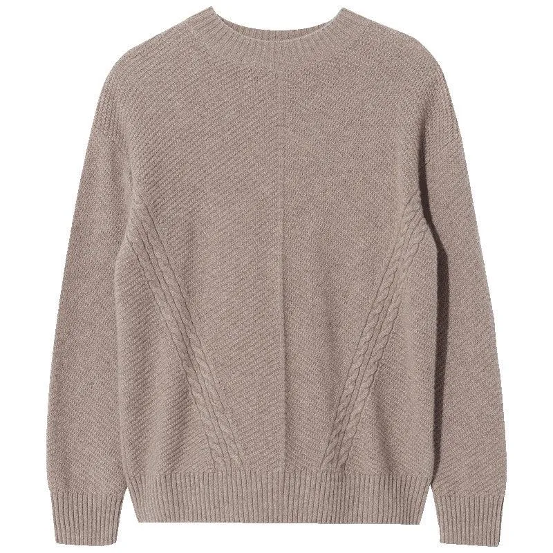 Beige Cashmere Twisted Sweater