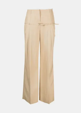 Beige Le Pantalon Criollo Trousers