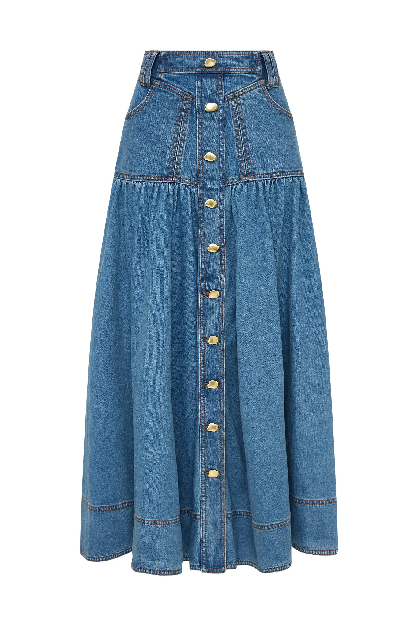 Belmond Denim Midi Skirt