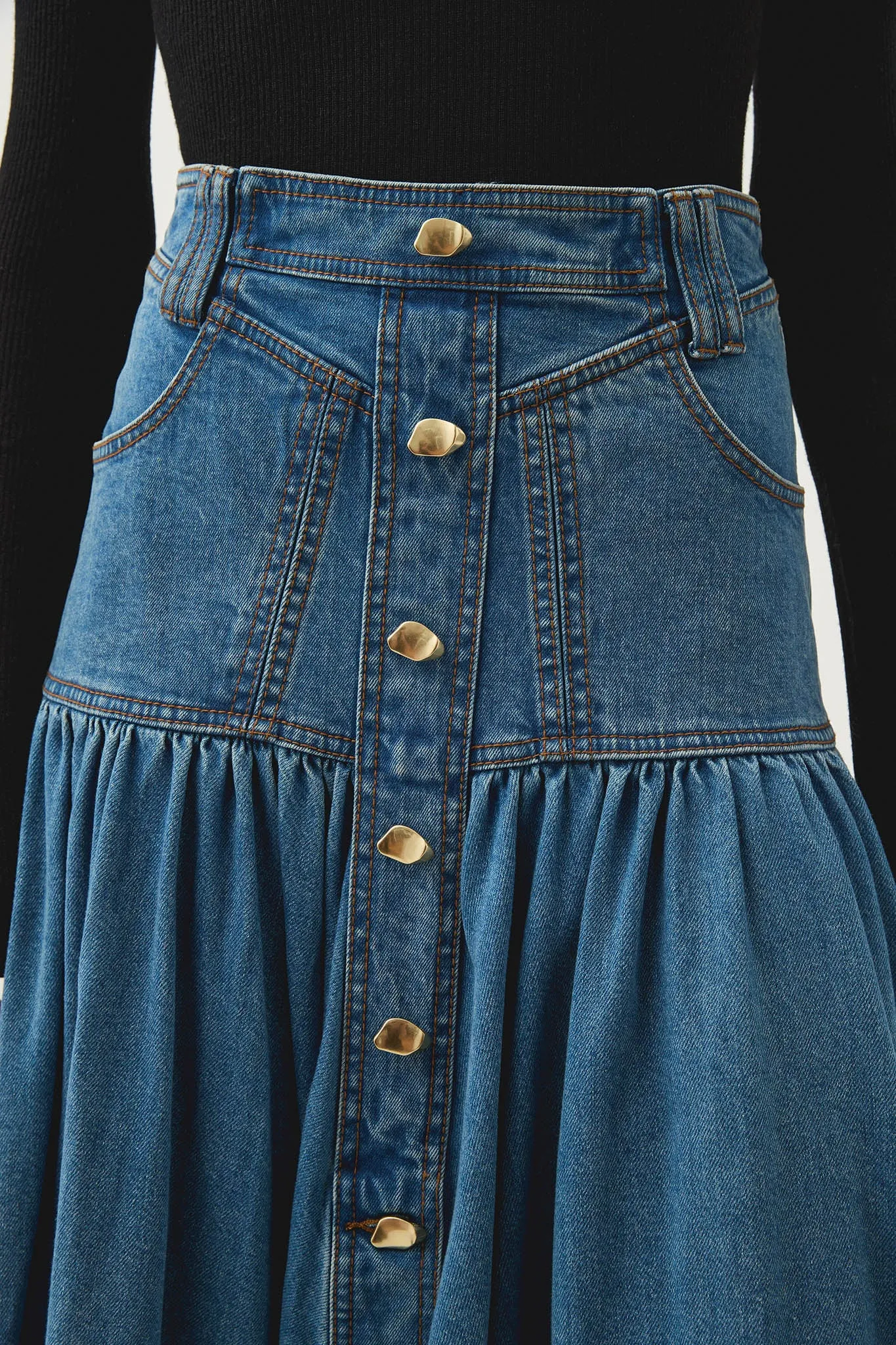 Belmond Denim Midi Skirt