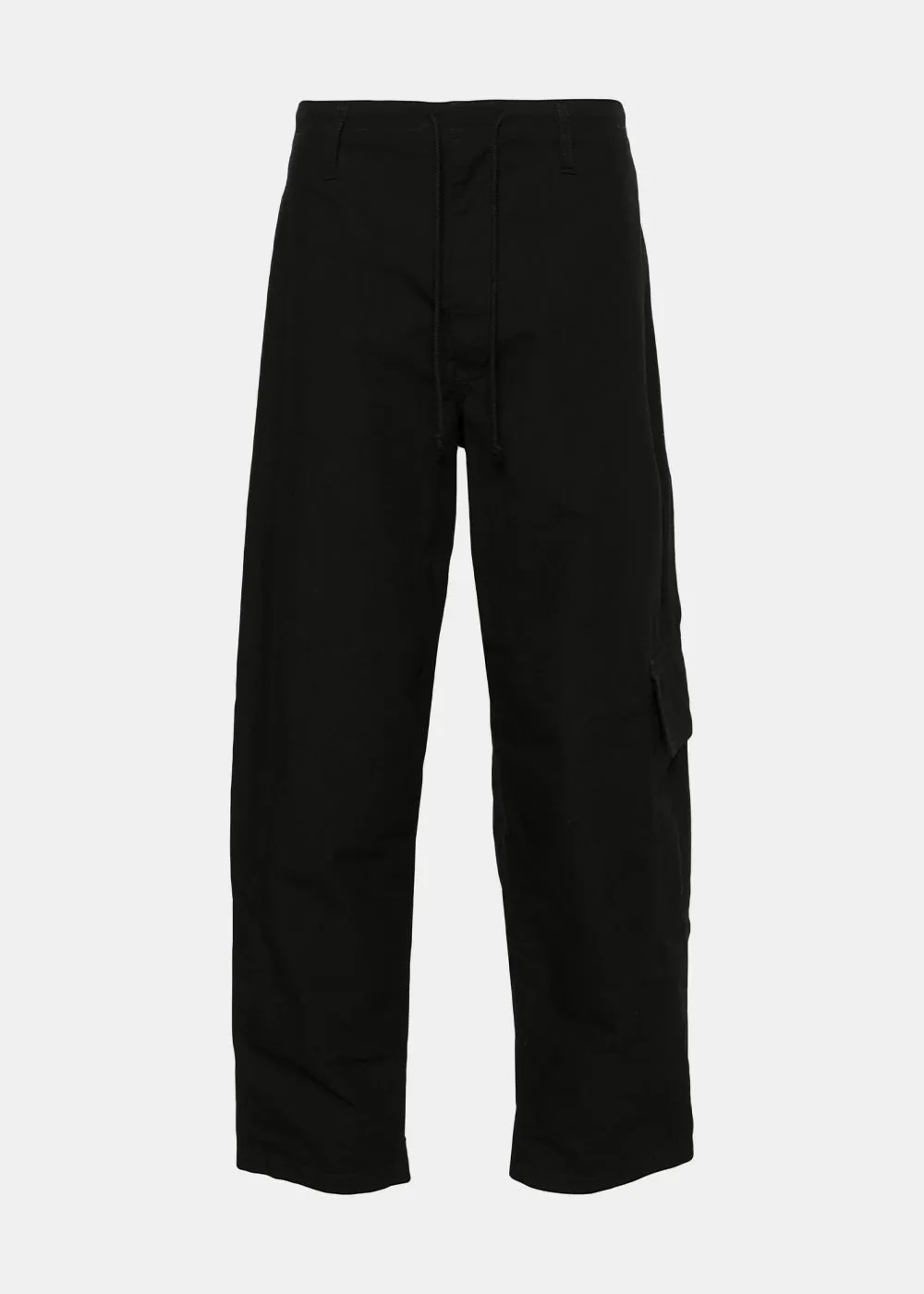 Black A-Side Tuck Trousers