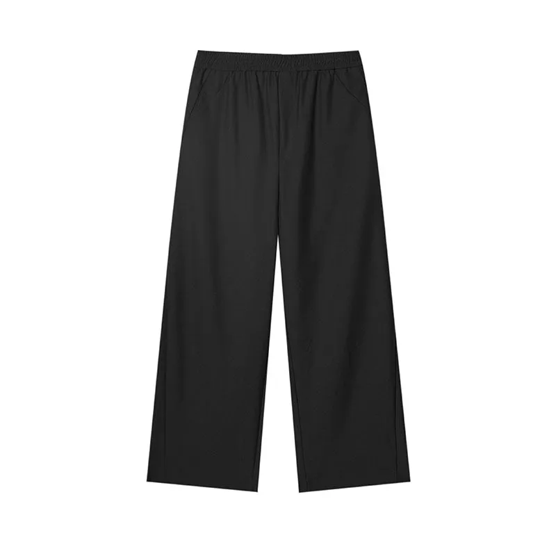 Black Oversized Wool Trousers