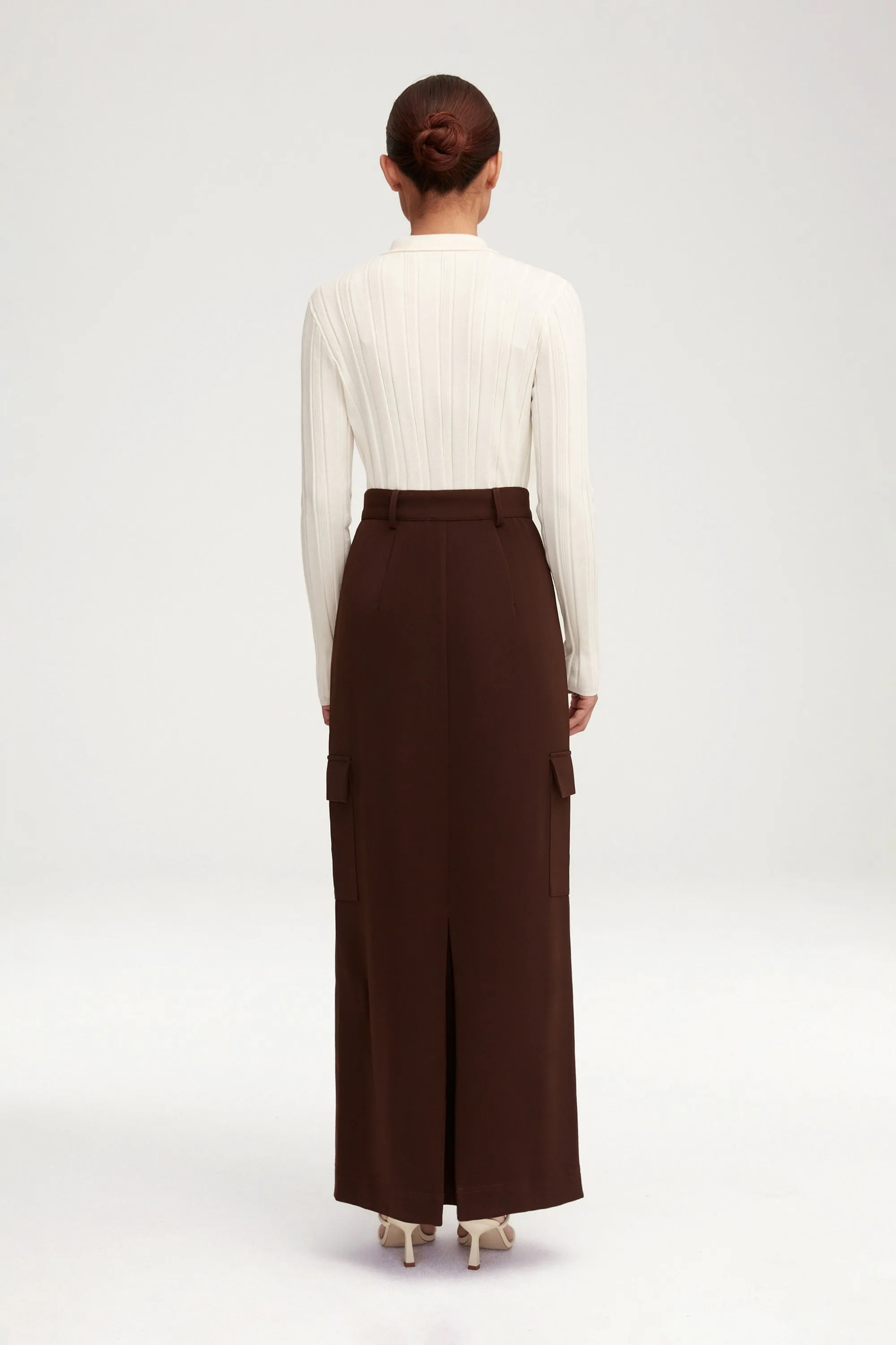 Blake Utility Maxi Skirt - Brown