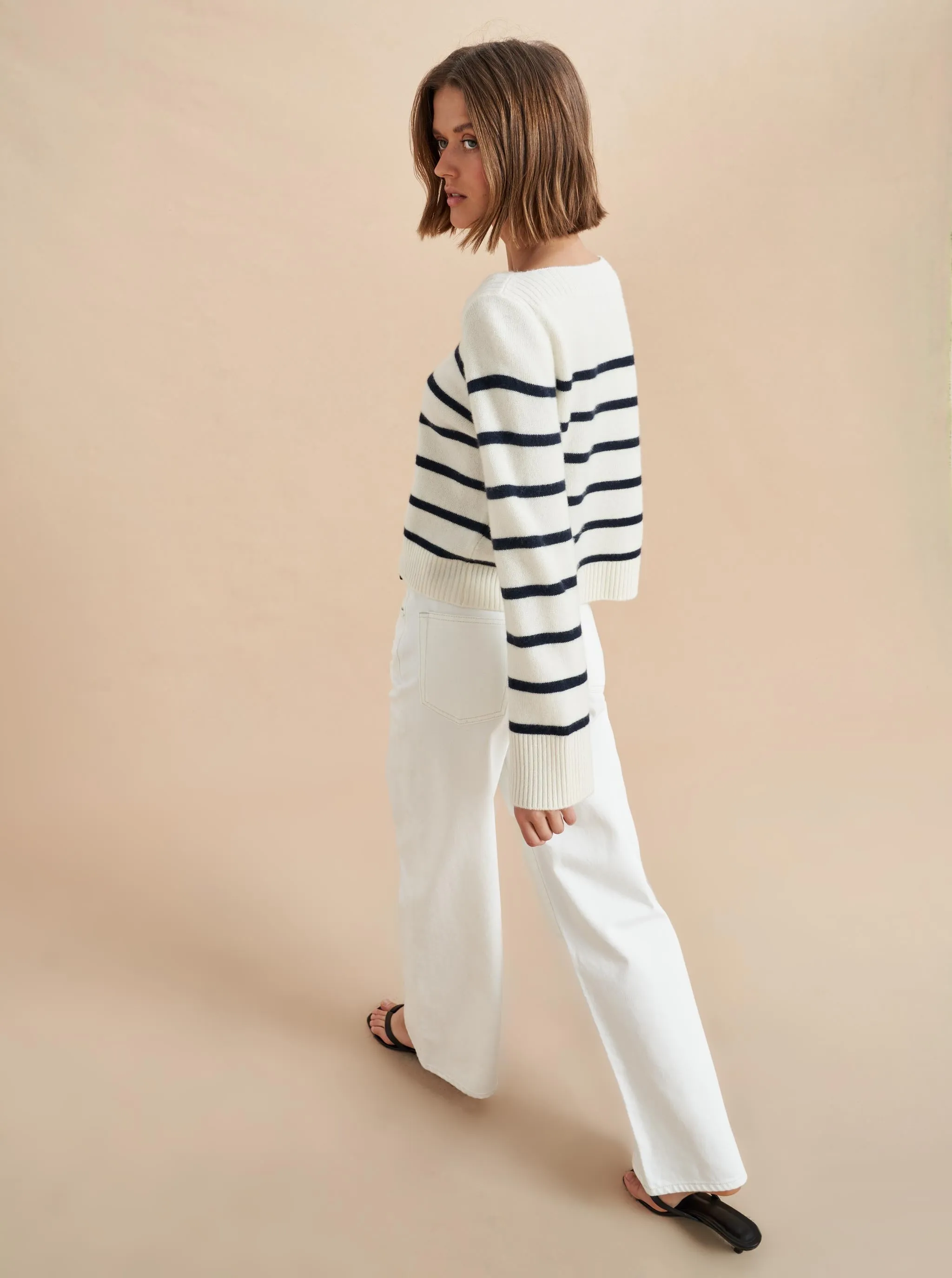 Boat Neck Breton Sweater