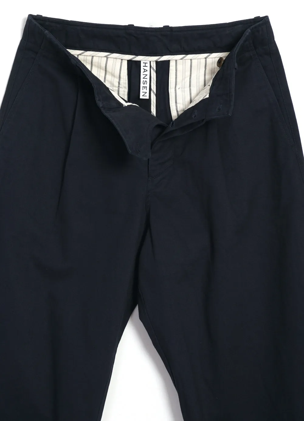 BOBBY 27-56-3 | Wide Pleated Everyday Trousers | Navy