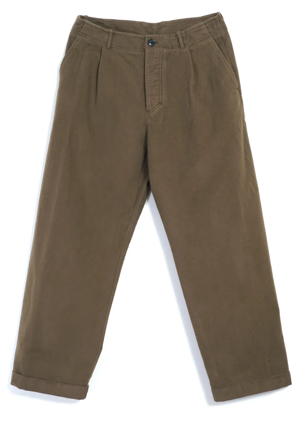 BOBBY 28-22-9 | Wide Pleated Trousers | Stone