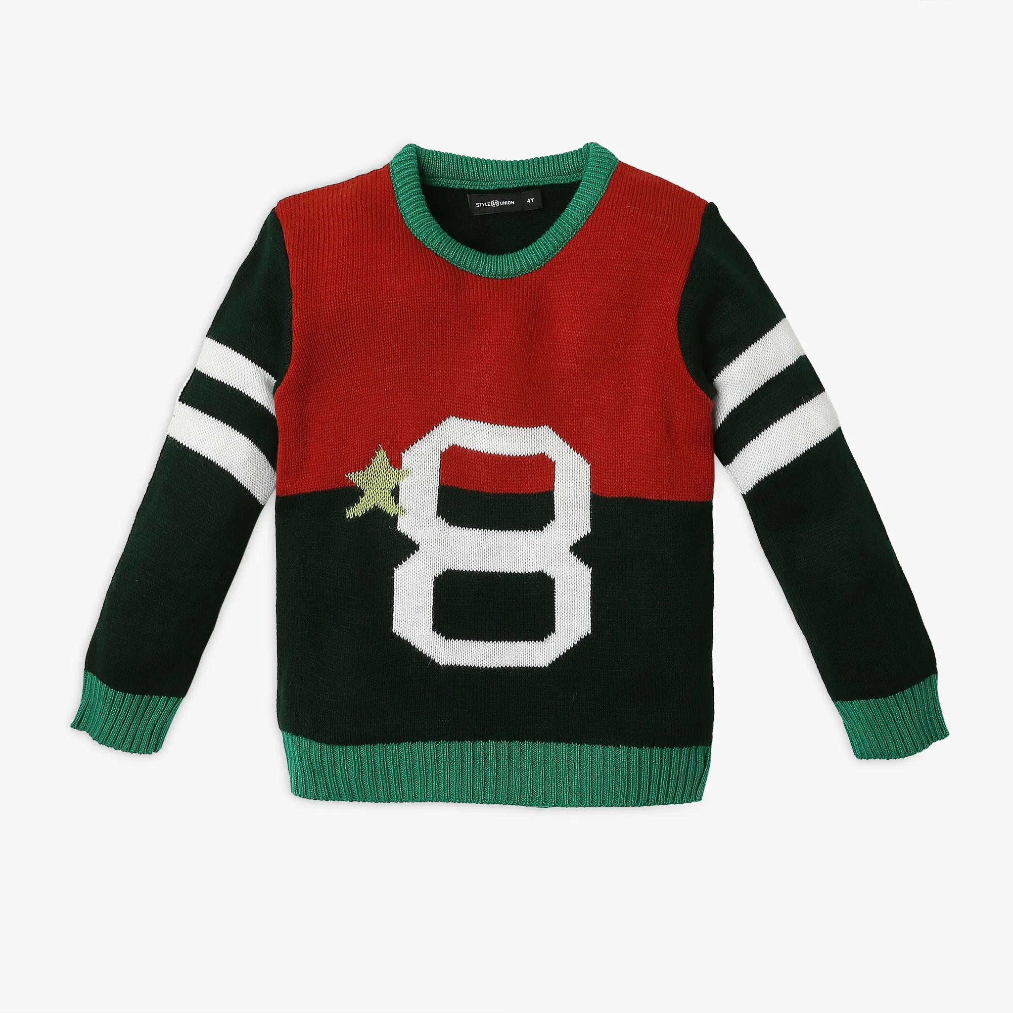 Boy's Regular Fit Jacquard Sweater