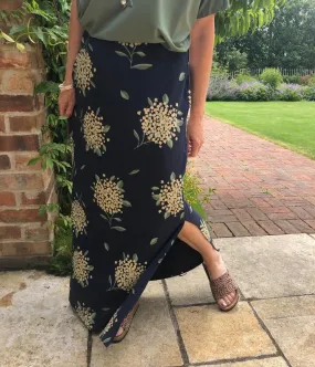 Brakeburn Navy Hydrangea Maxi Skirt