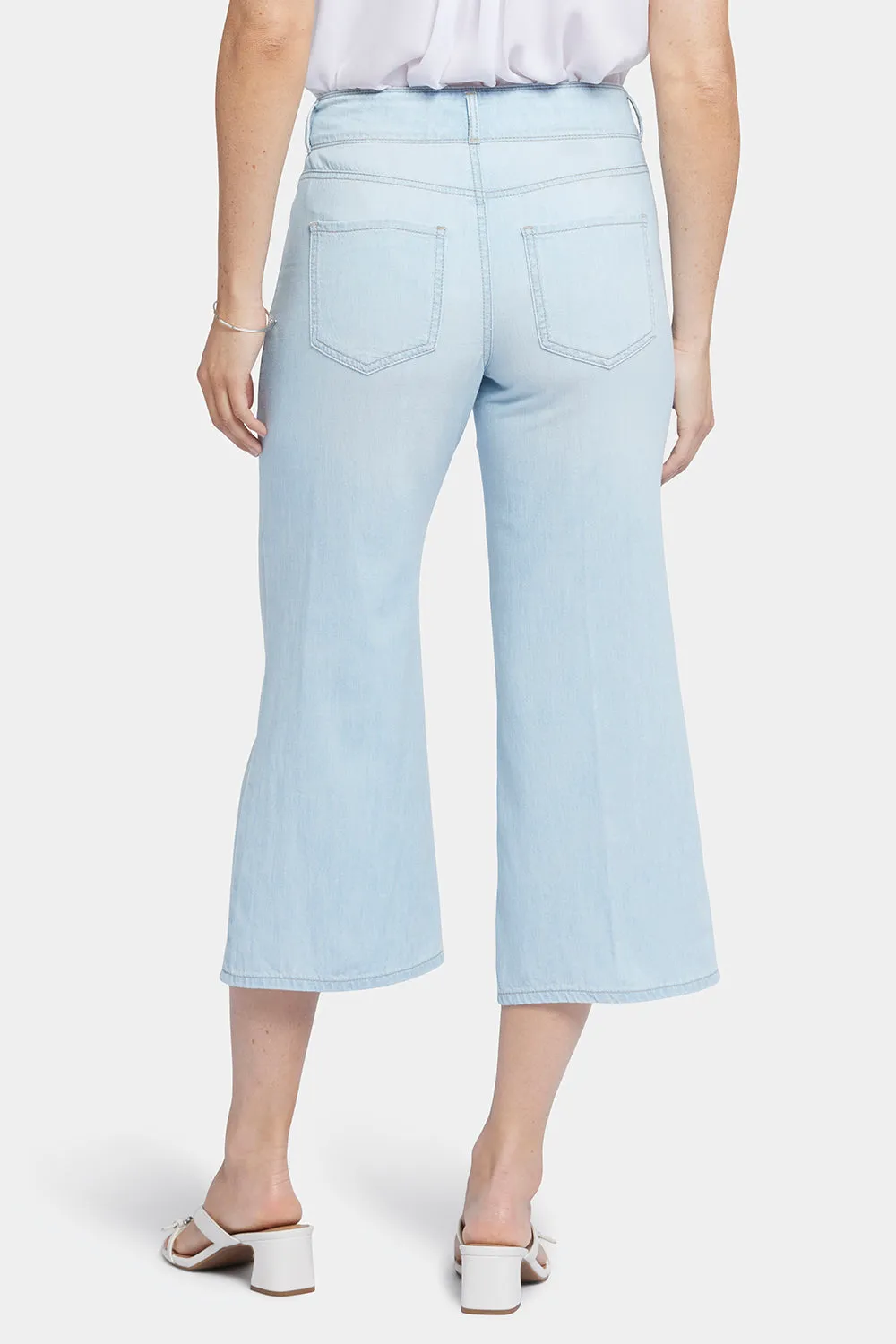 Brigitte Wide Leg Capri Jeans - Oceanfront