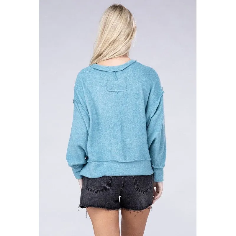 Brushed Melange Hacci Oversized Sweater