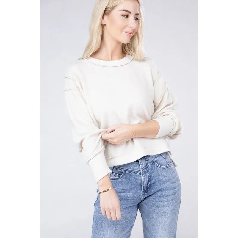 Brushed Melange Hacci Oversized Sweater