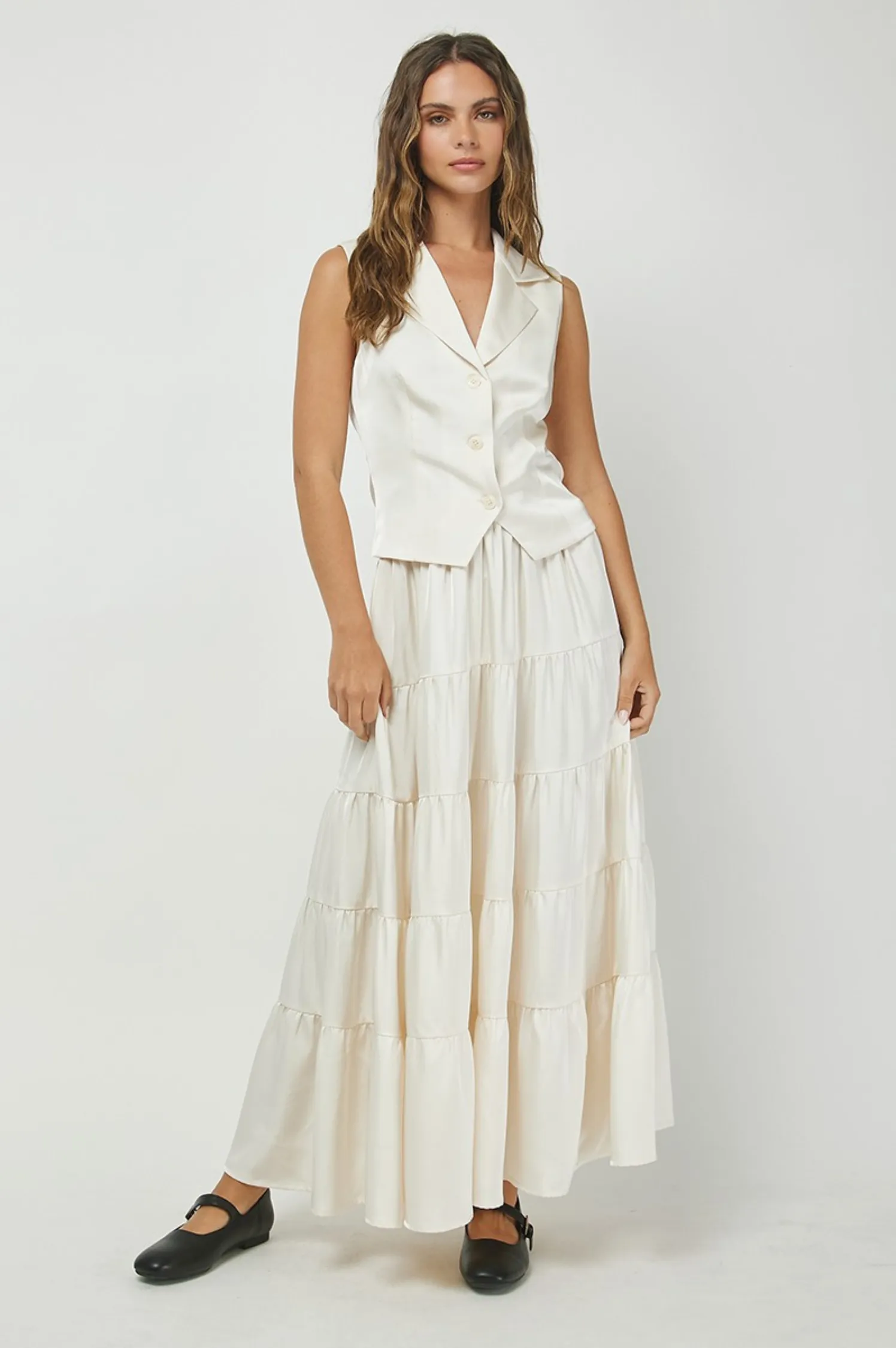 Callie Satin Maxi Skirt