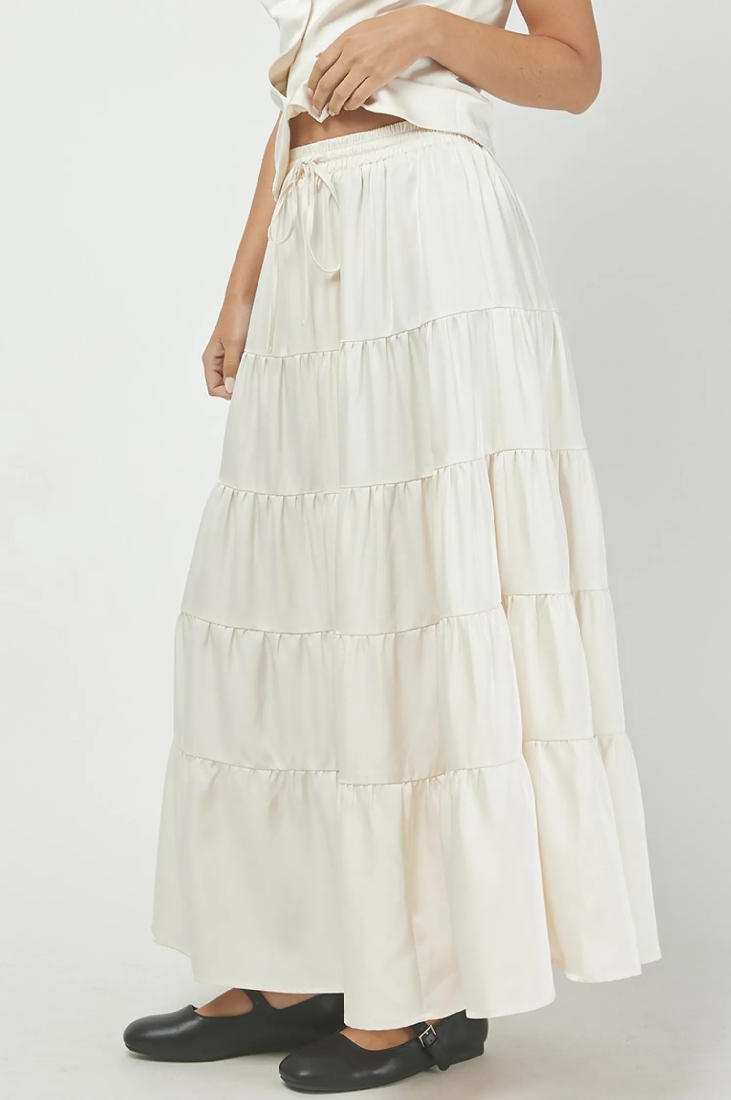 Callie Satin Maxi Skirt