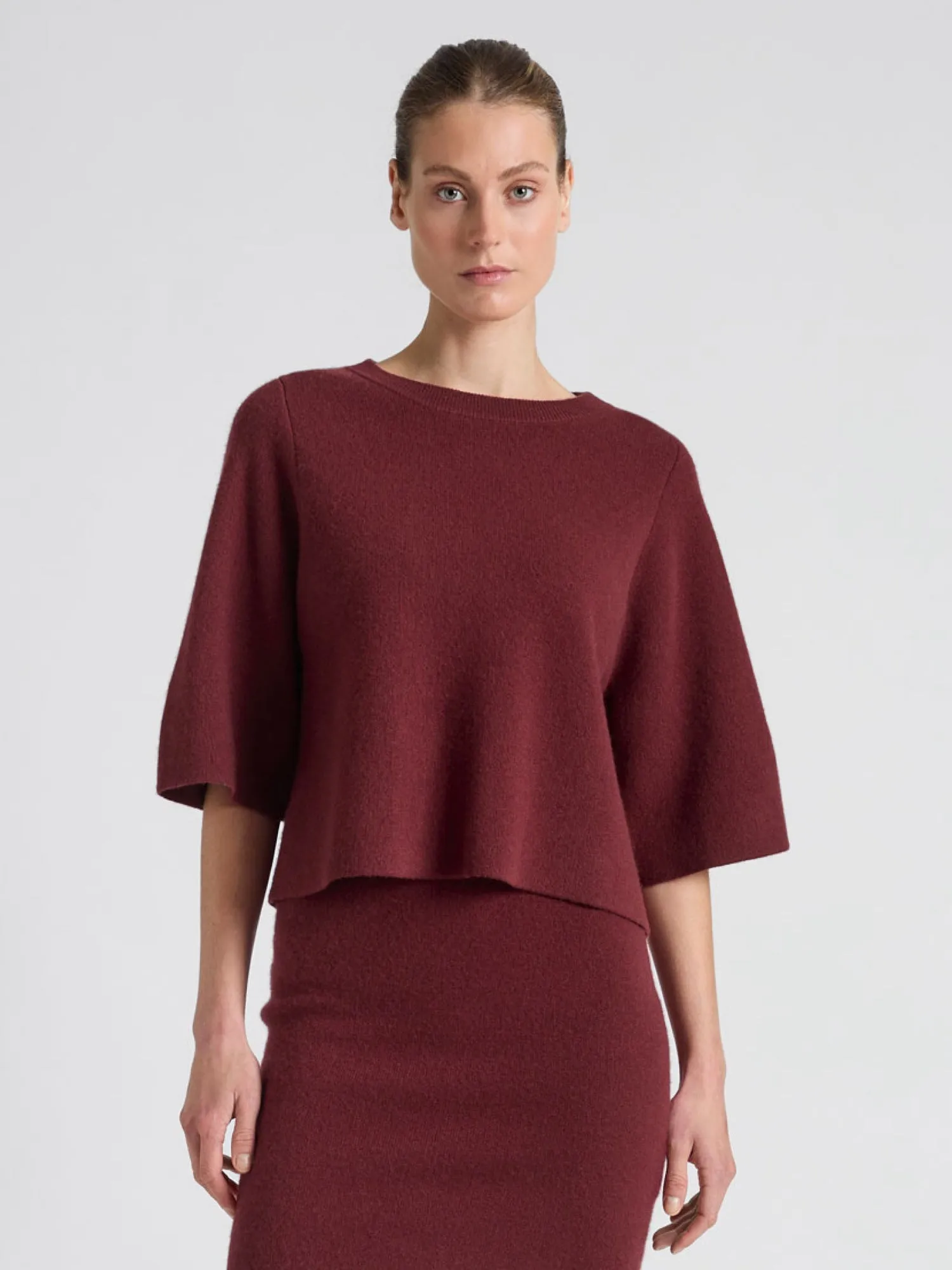 Cashmere sweater  "Dina sweater" - Bordeaux