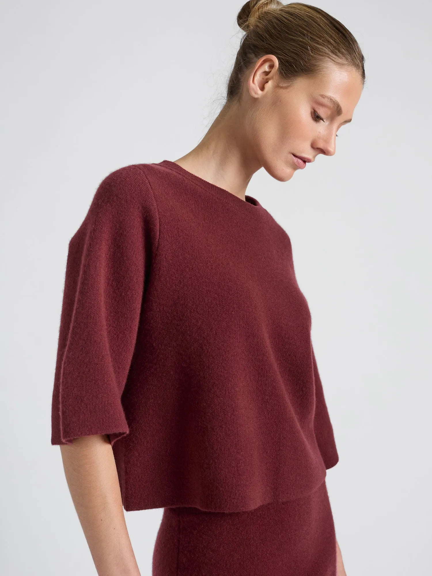 Cashmere sweater  "Dina sweater" - Bordeaux