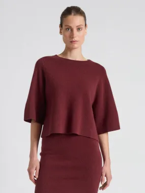 Cashmere sweater  "Dina sweater" - Bordeaux