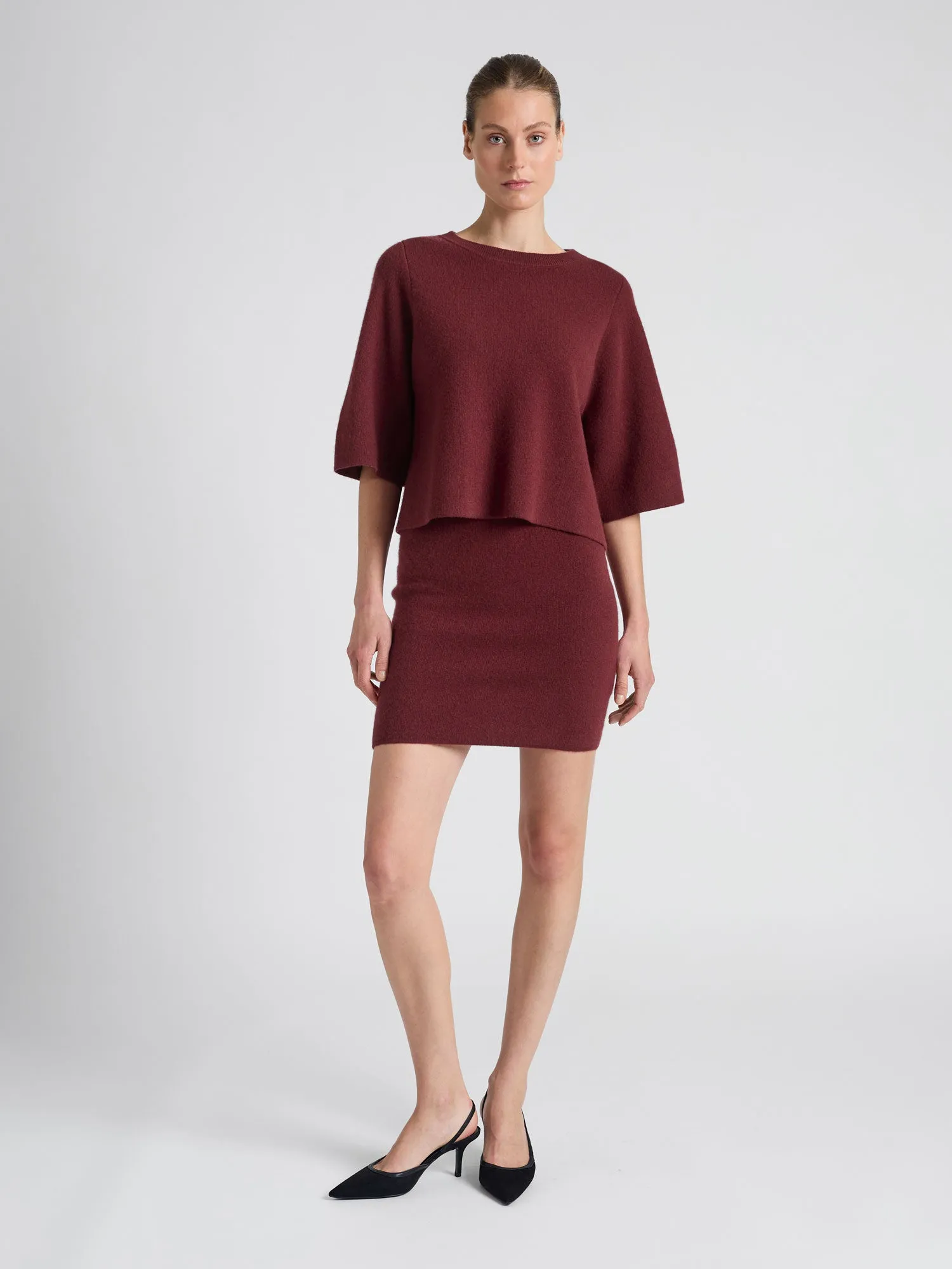 Cashmere sweater  "Dina sweater" - Bordeaux