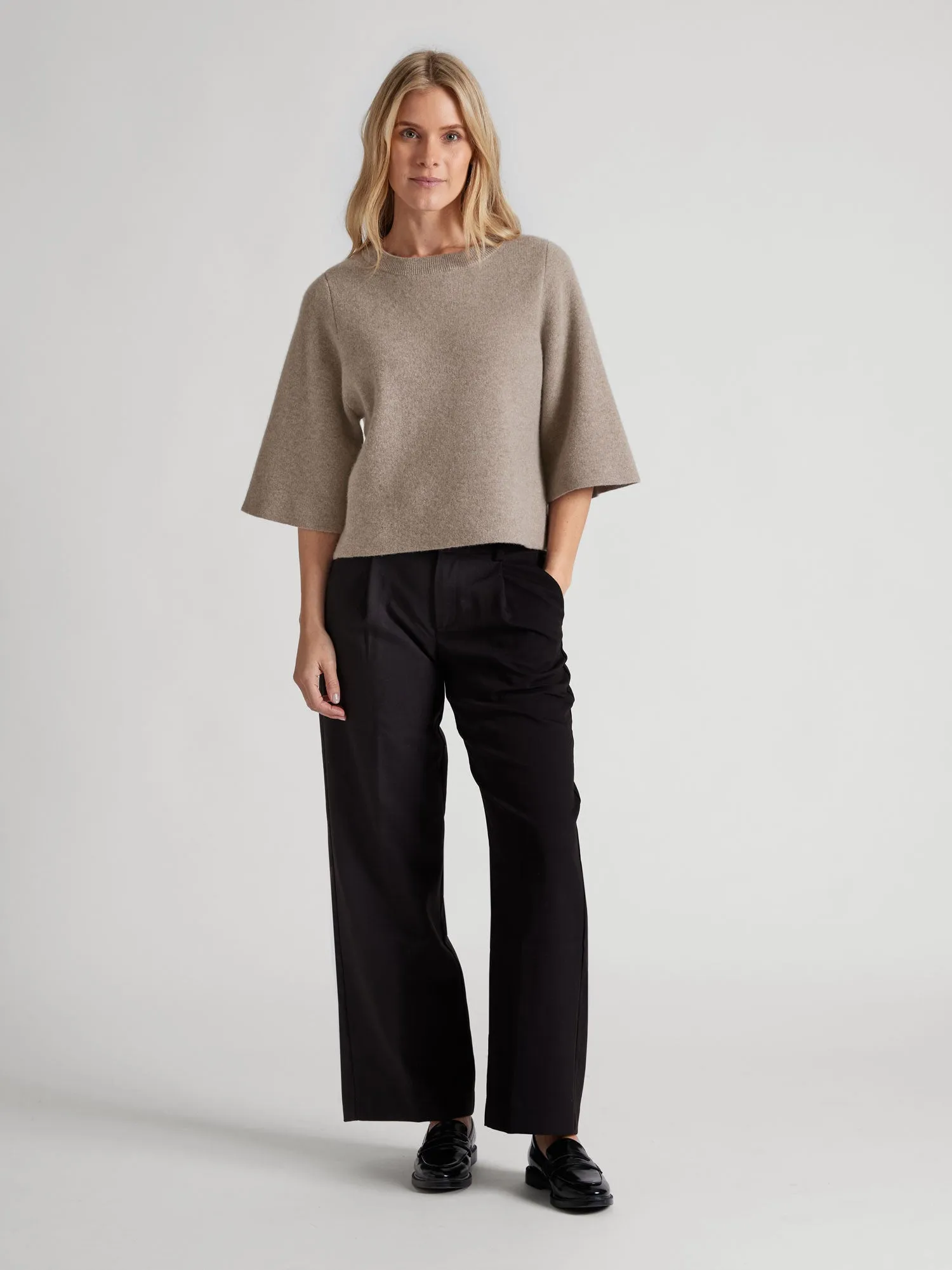 Cashmere sweater  "Dina sweater" - toast