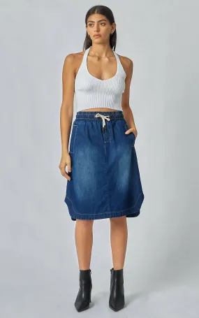 Cecil Indigo Denim Skirt