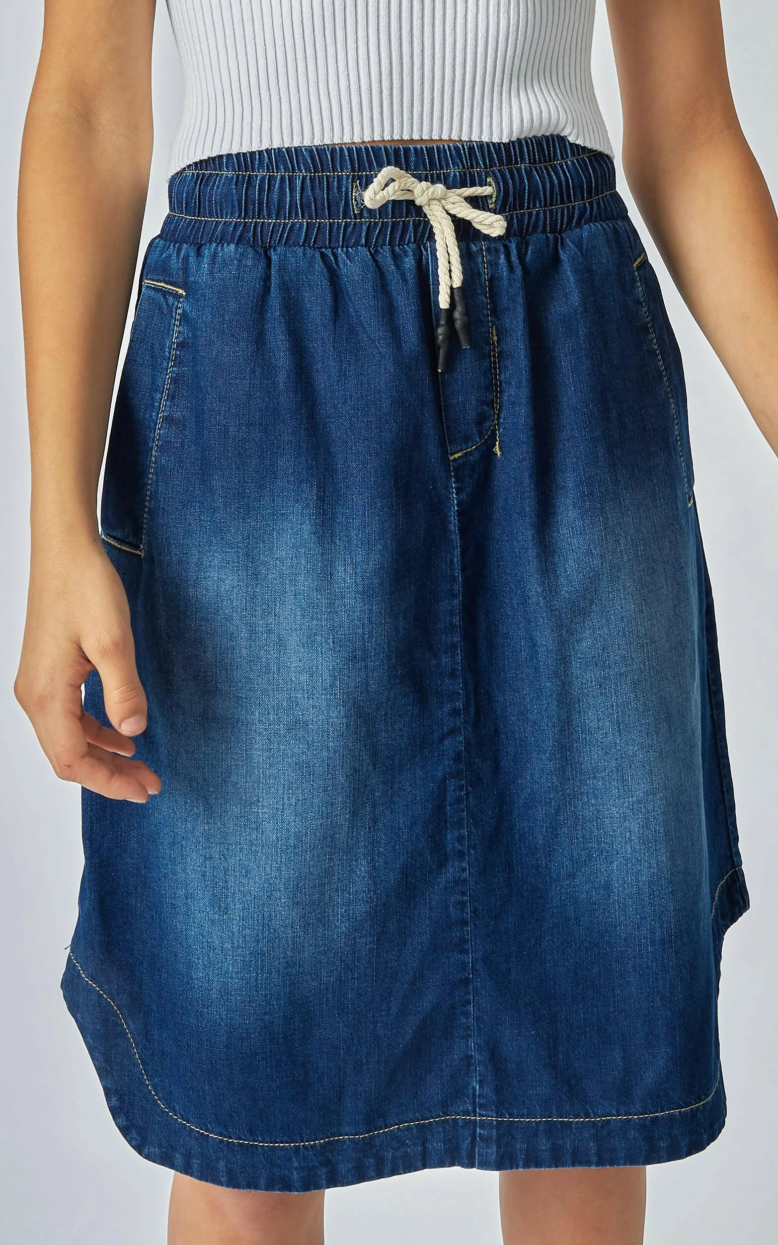 Cecil Indigo Denim Skirt